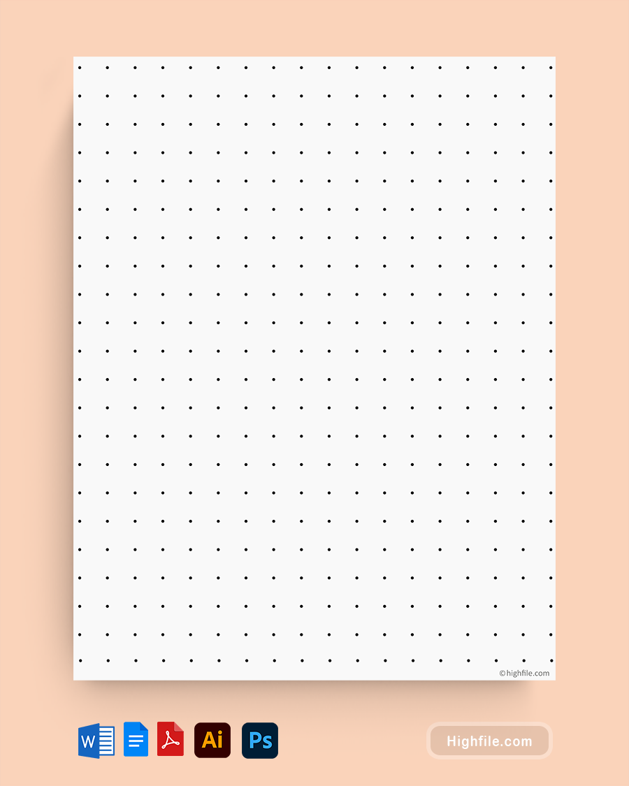 Printable Dot Grid Paper - Word | PDF | Google Docs | Adobe Illustrator | Adobe Photoshop - Highfile 