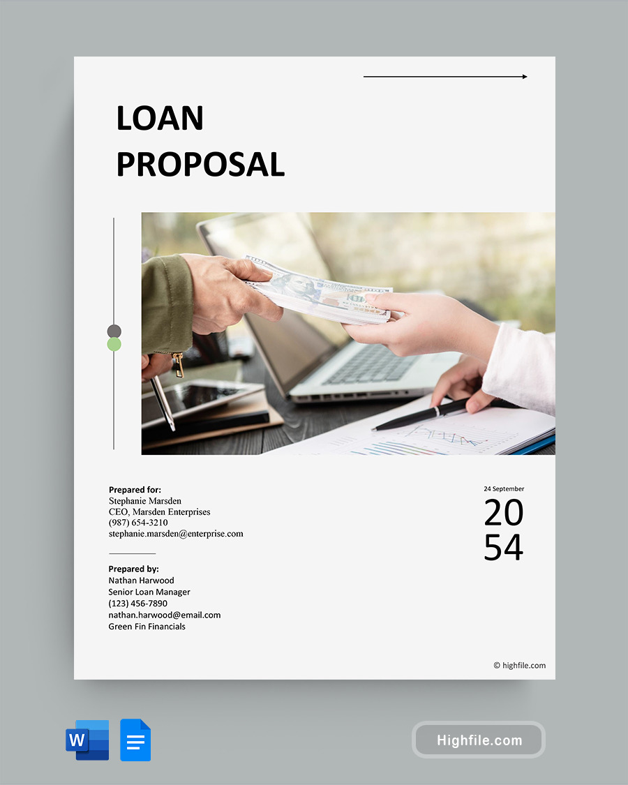 Loan Proposal Template - Word, Google Docs