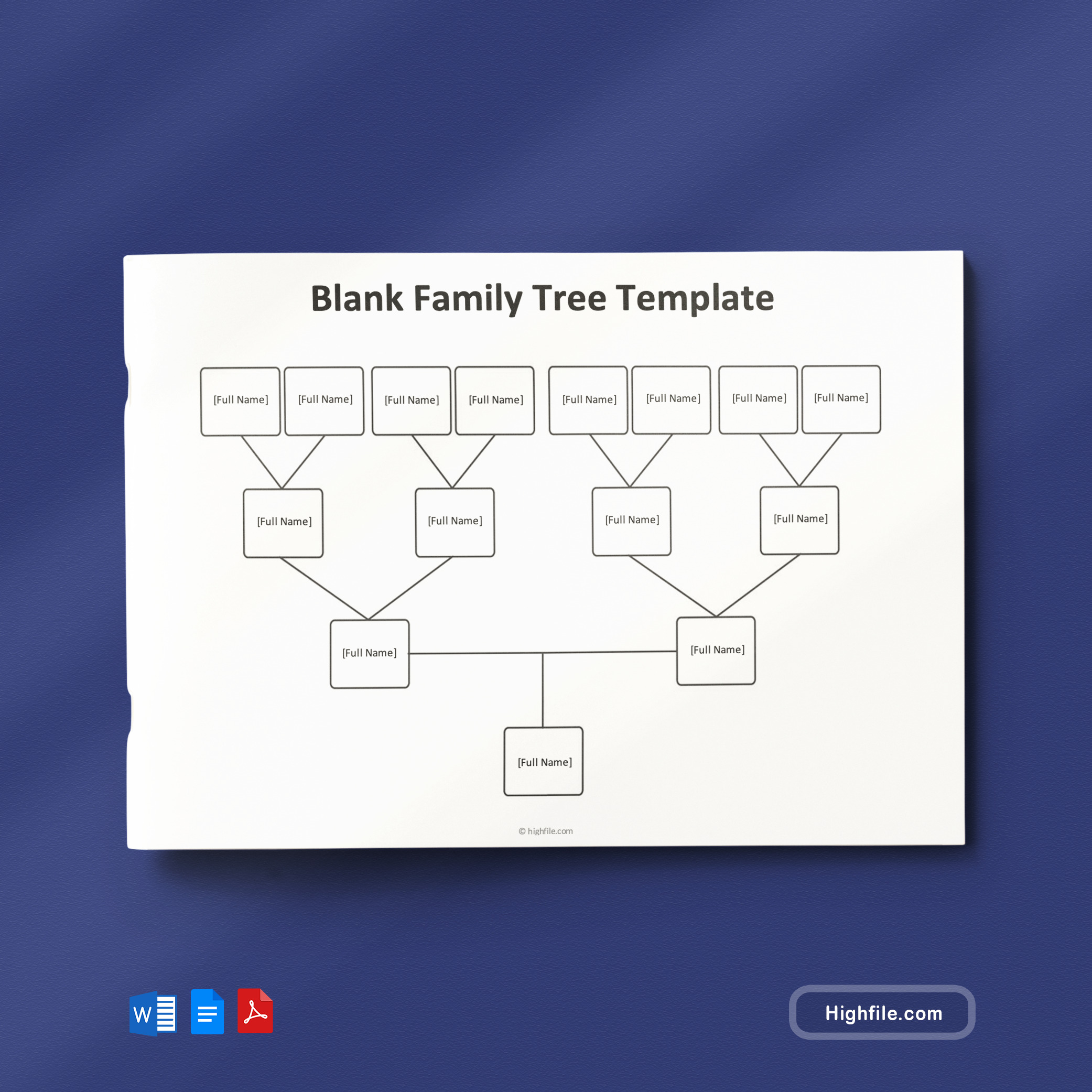 Blank Family Tree Template - Word, Google Docs, PDF