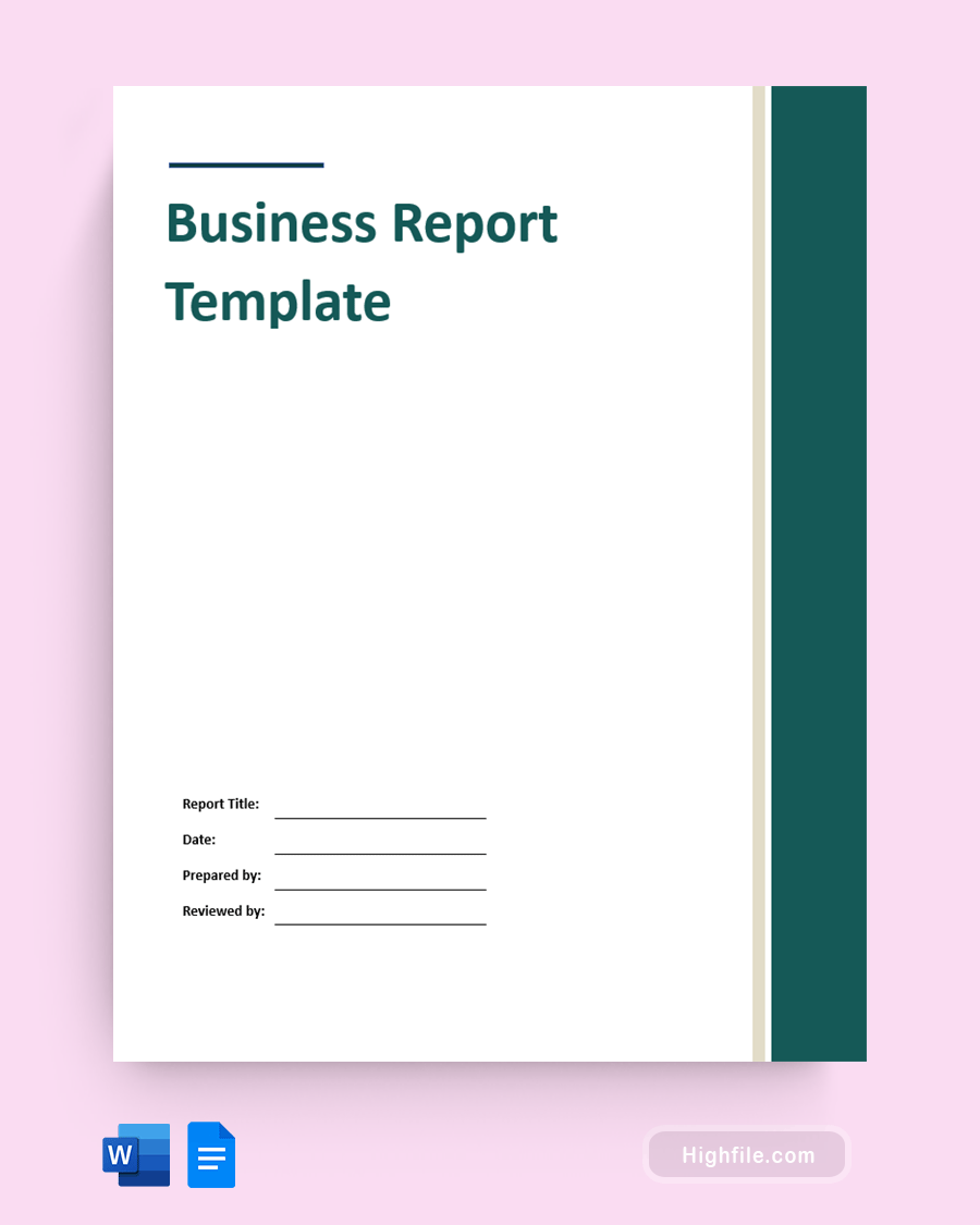 Business Report Template - Word, Google Docs