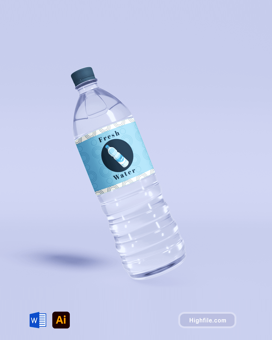Bottle Label Template - Word, Adobe Illustrator