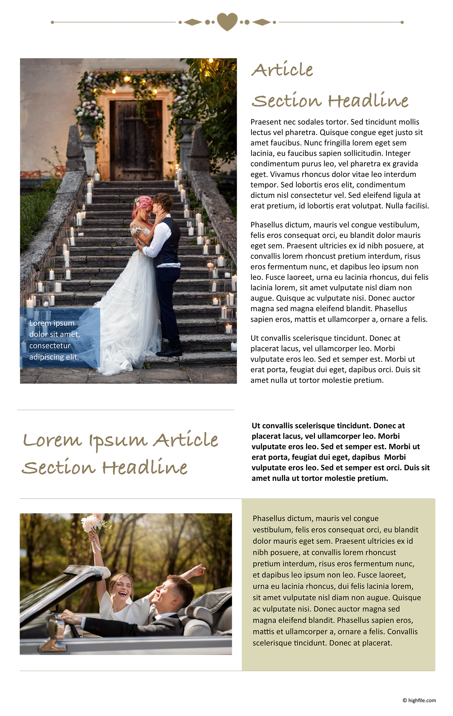 Brown and White Wedding Newspaper Template - Page 02