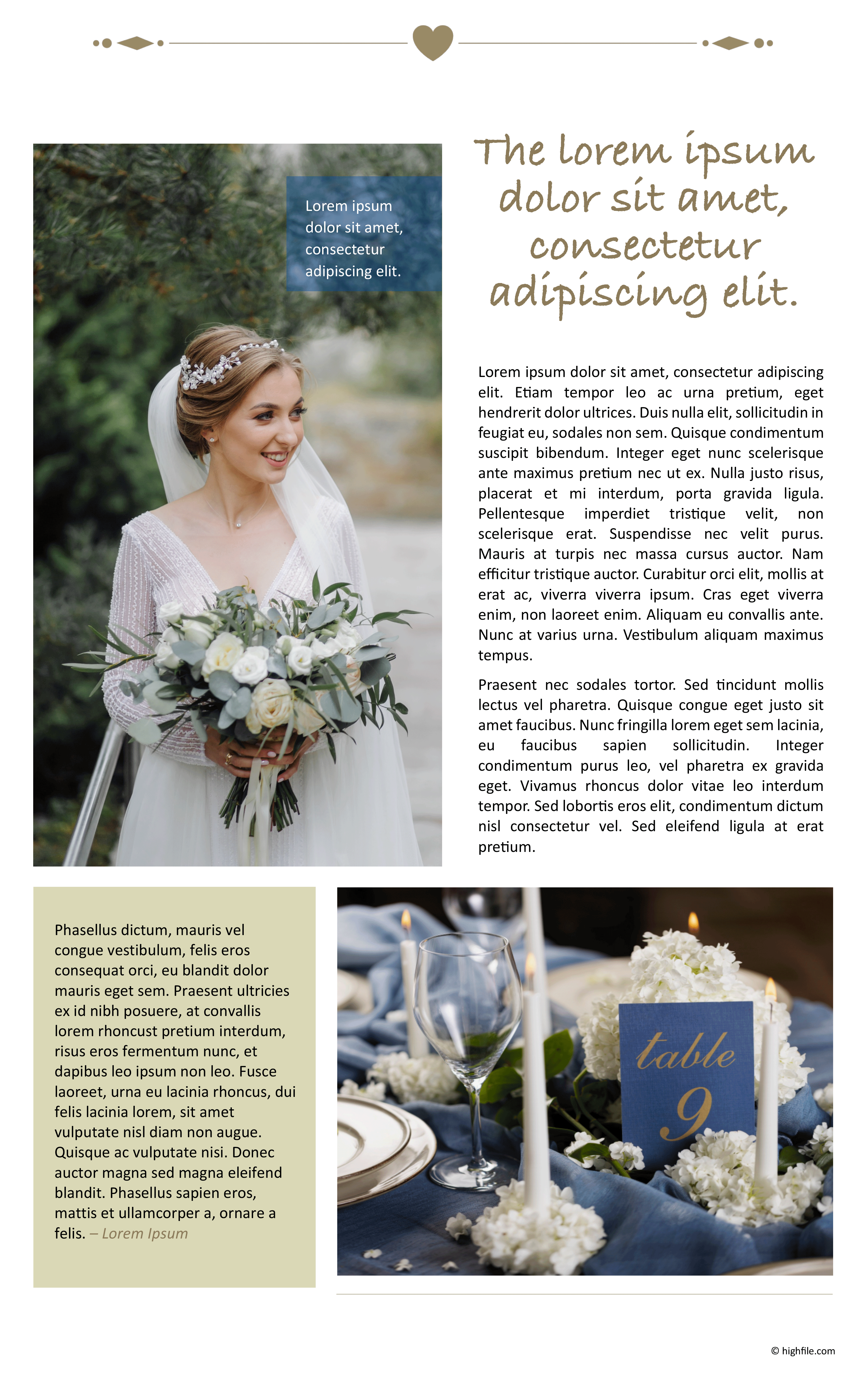 Brown and White Wedding Newspaper Template - Page 03