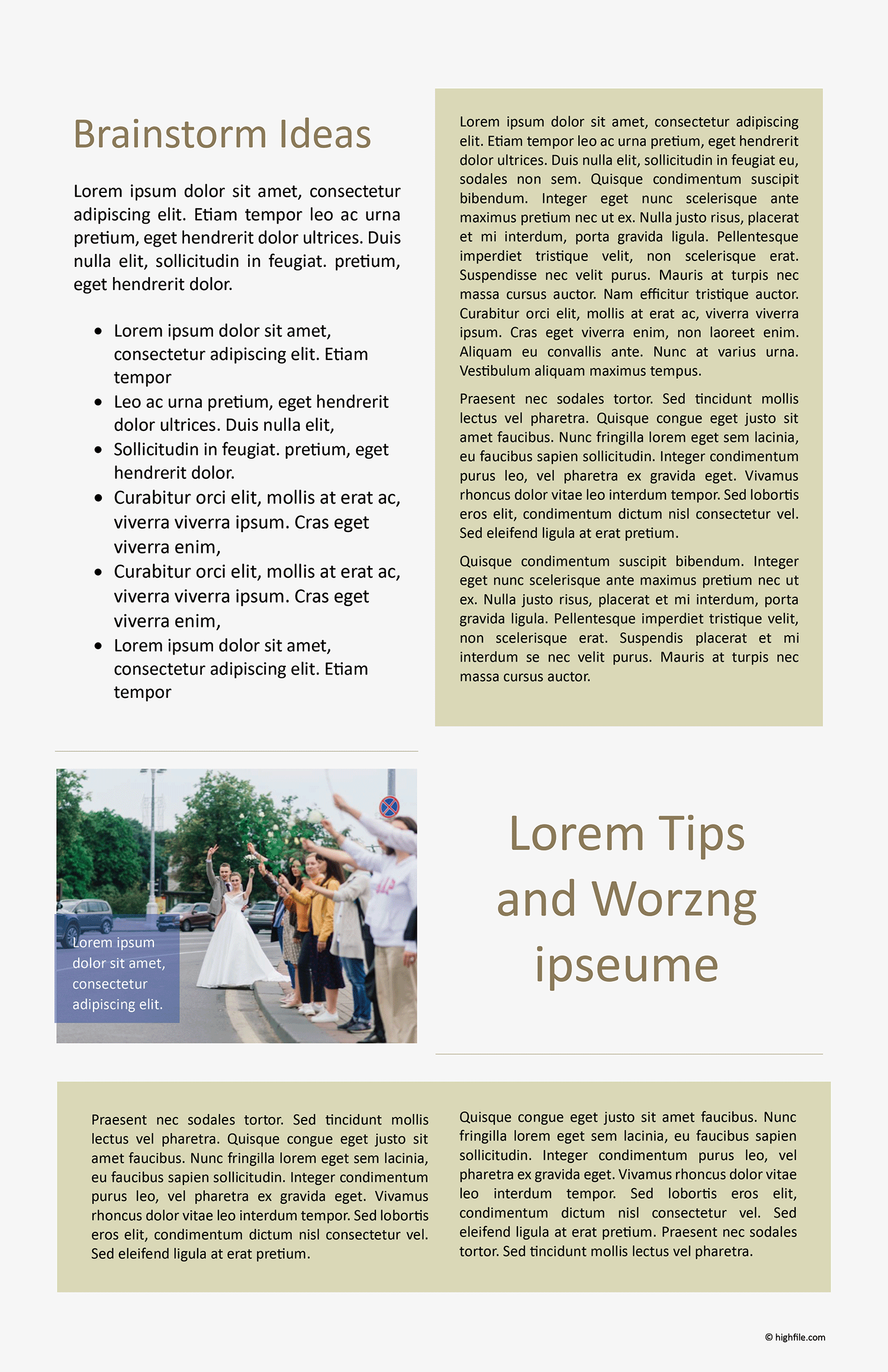 Brown and White Wedding Newspaper Template - Page 04