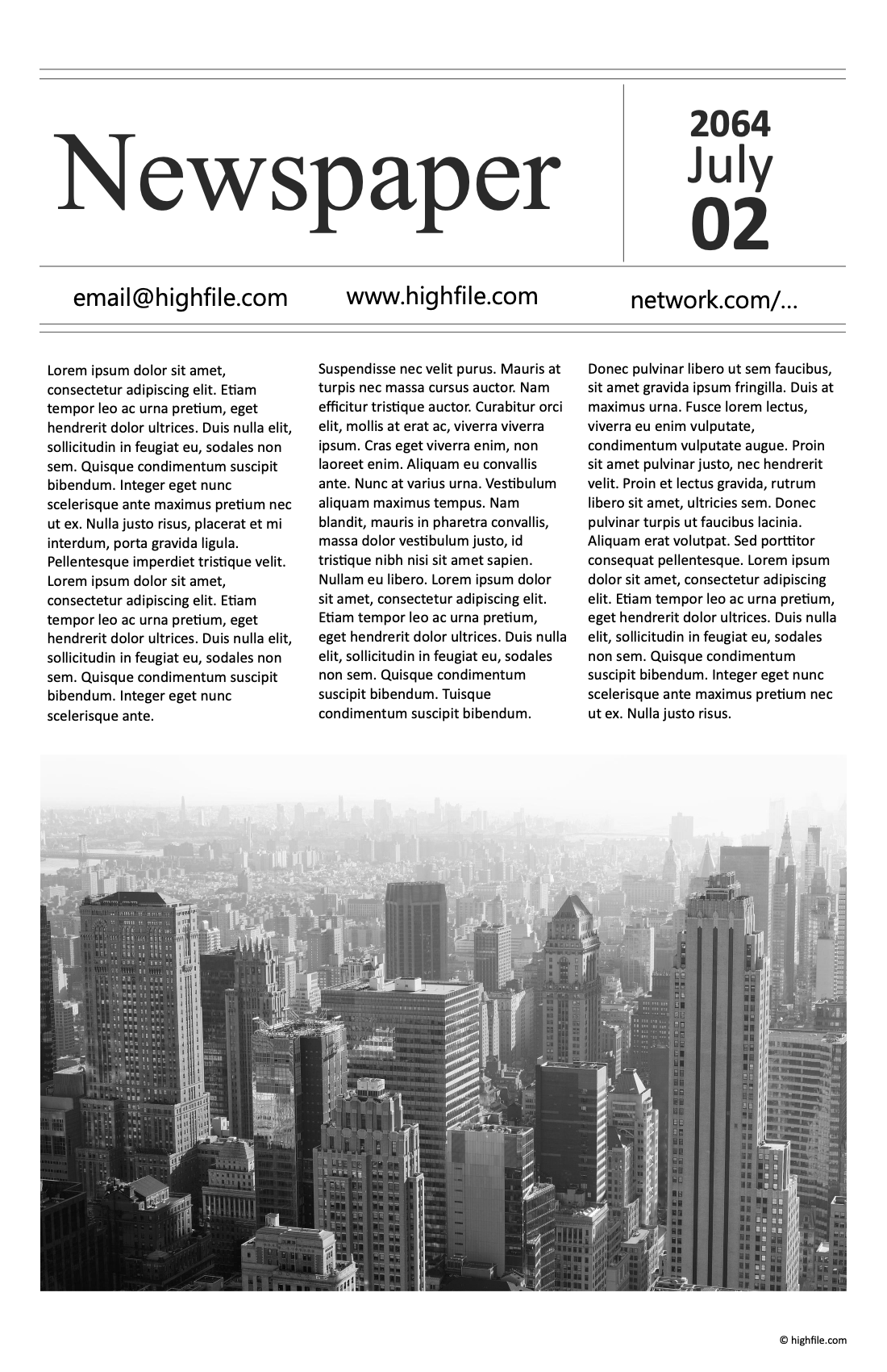 Gray and White Newspaper Article Template Page 01