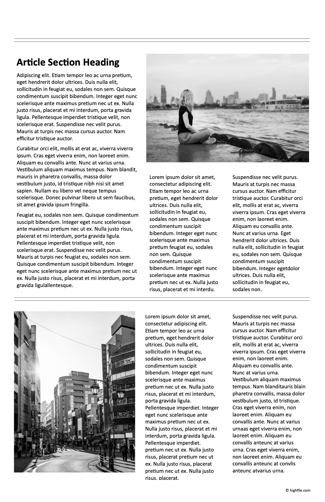 Gray and White Newspaper Article Template - Page 04