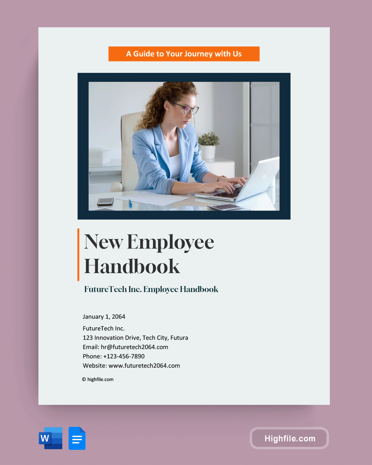 New Employee Handbook Template - Word, Google Docs