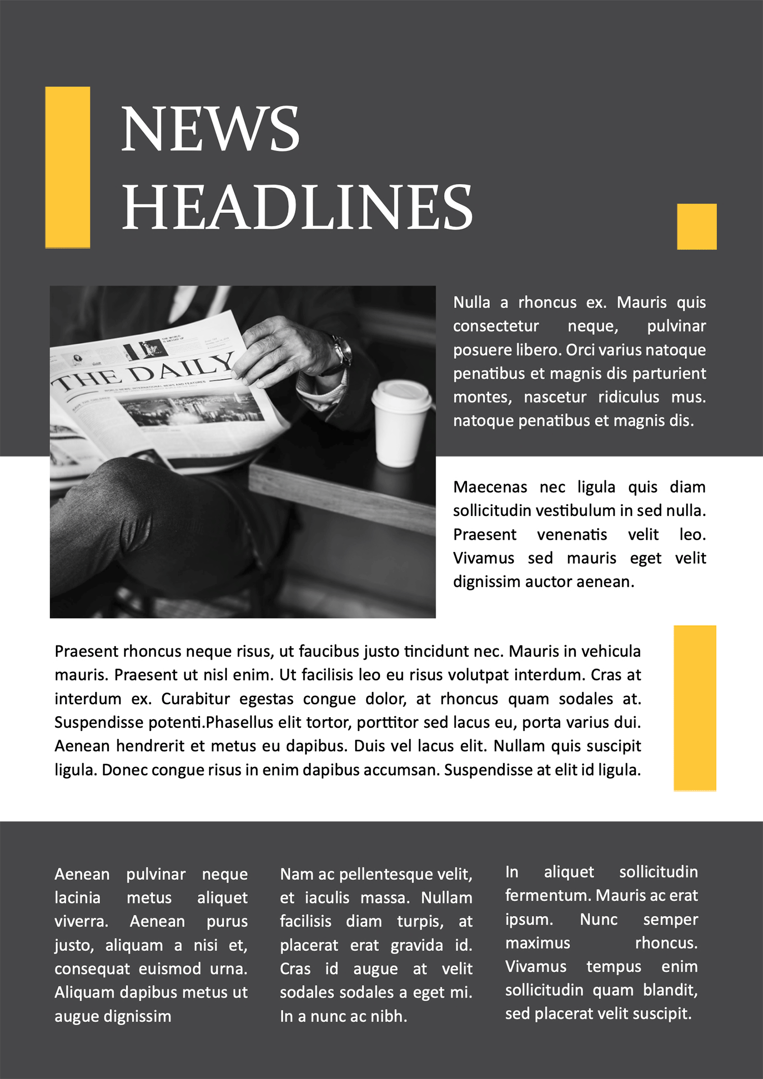 Black and Yellow Business Newspaper Template - Page 03