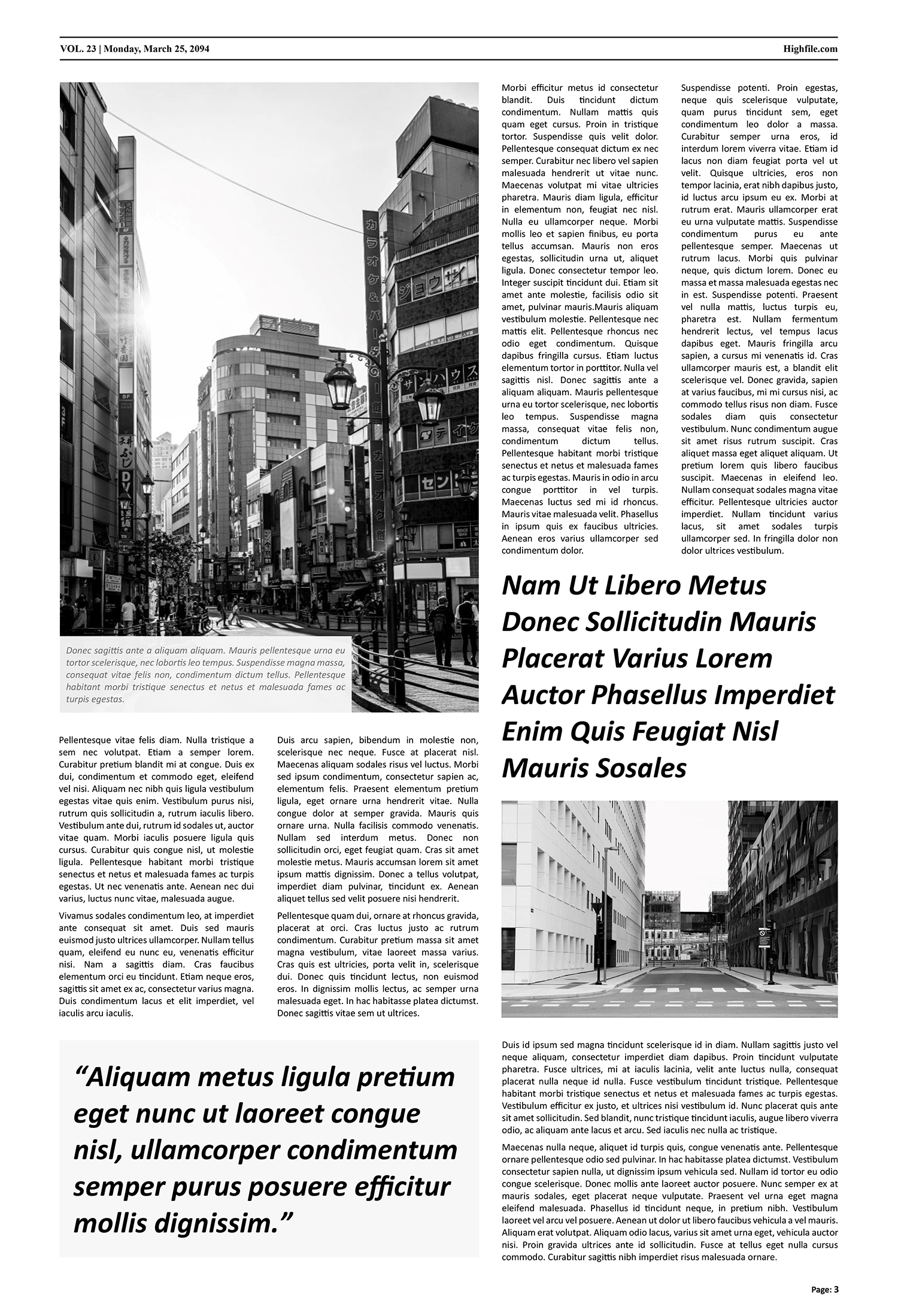 Blank Newspaper Template - Page 03
