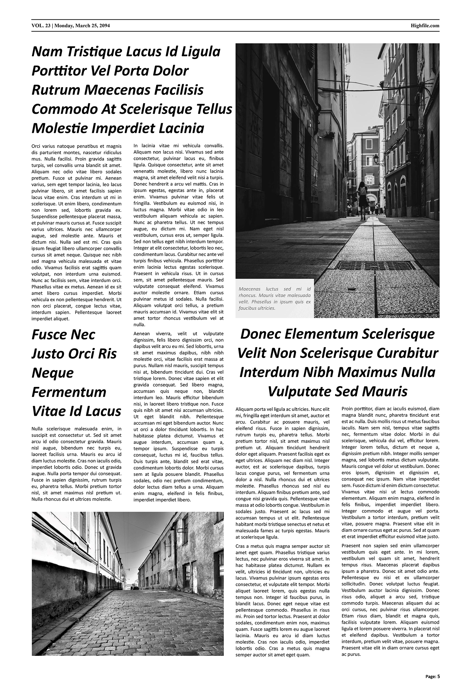 Blank Newspaper Template - Page 05