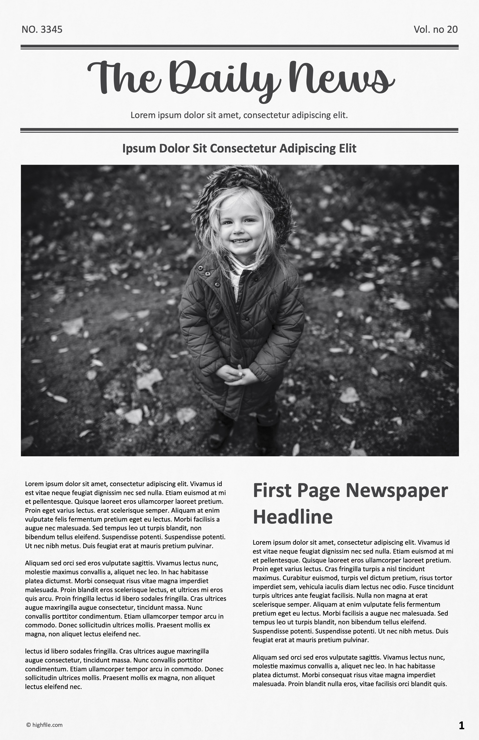 Classic Newspaper Template - Page 01