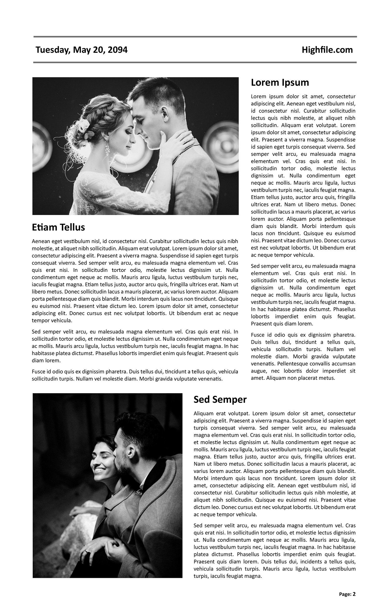 Empty Newspaper Template - Page 02