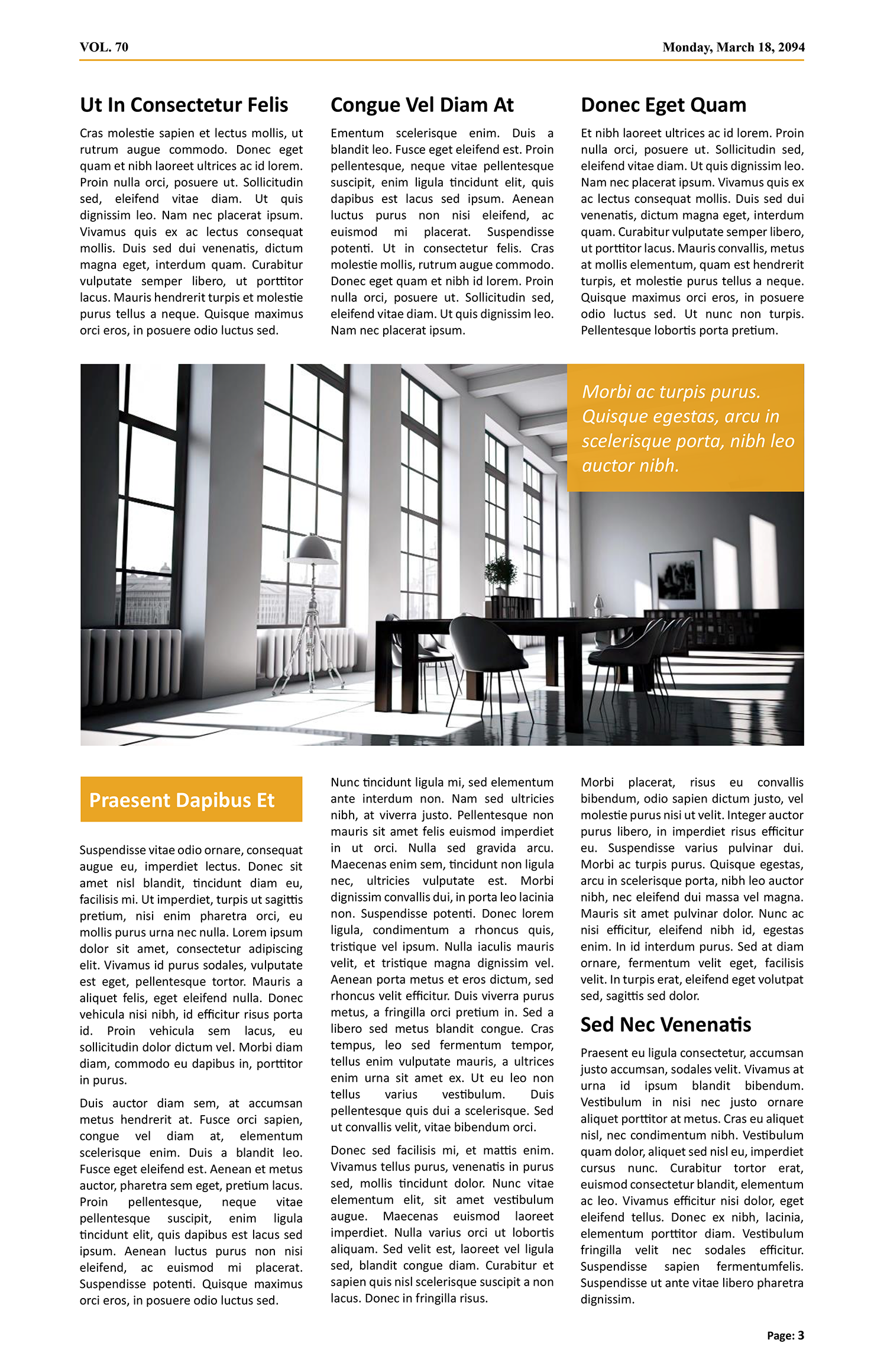Minimal Design Newspaper Template - Page 03