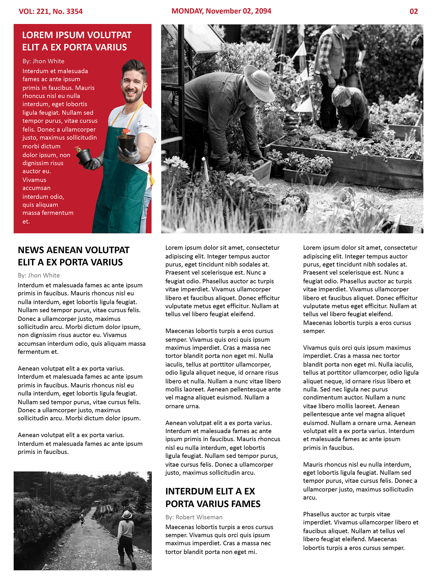 Modern Business Newspaper Template - Page 2
