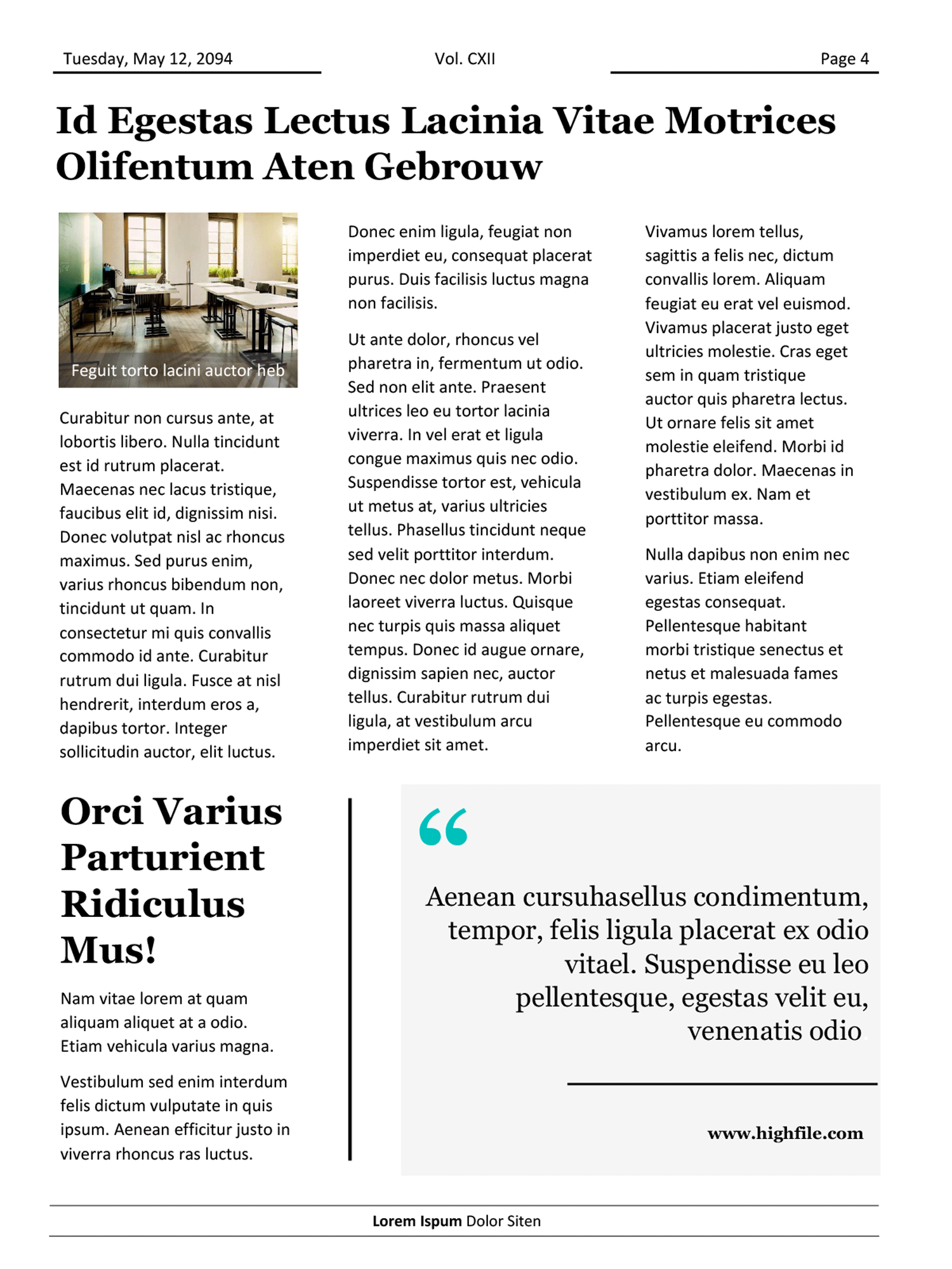 News Article Template for Students - Word, Google Docs