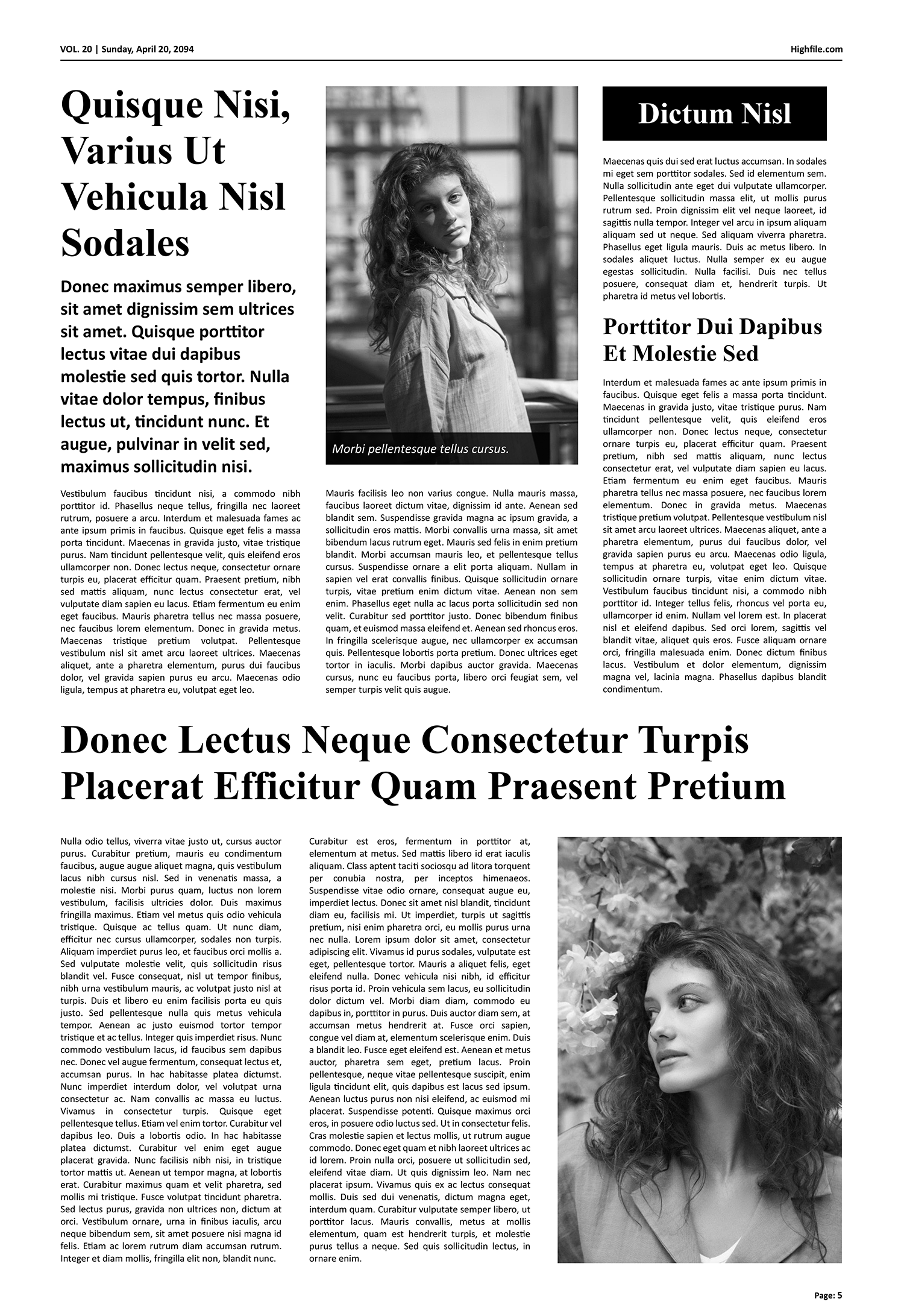 Newspaper Page Template - Page 05