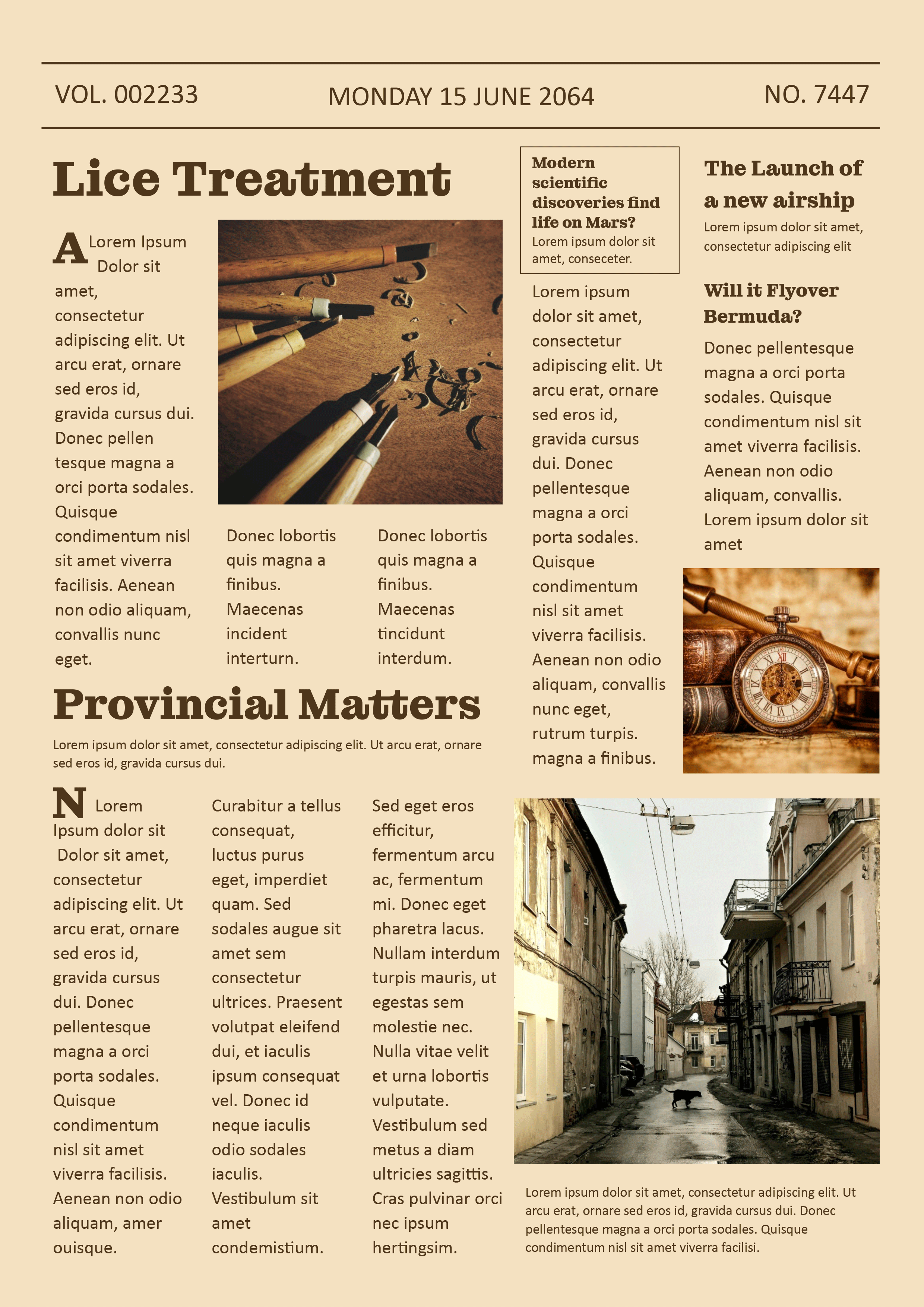 Old Style Front Page Newspaper Template - Page 02