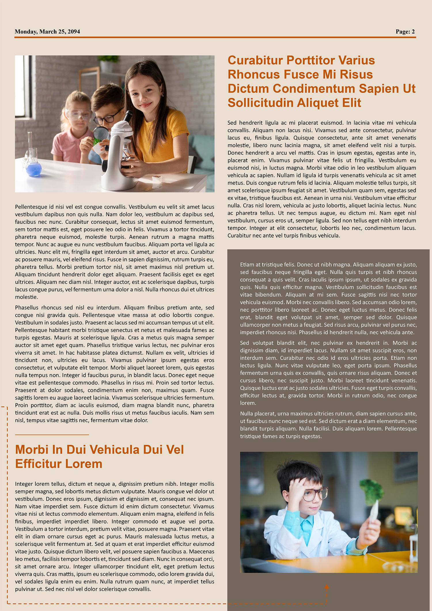Science Newspaper Template for Kids - Page 02