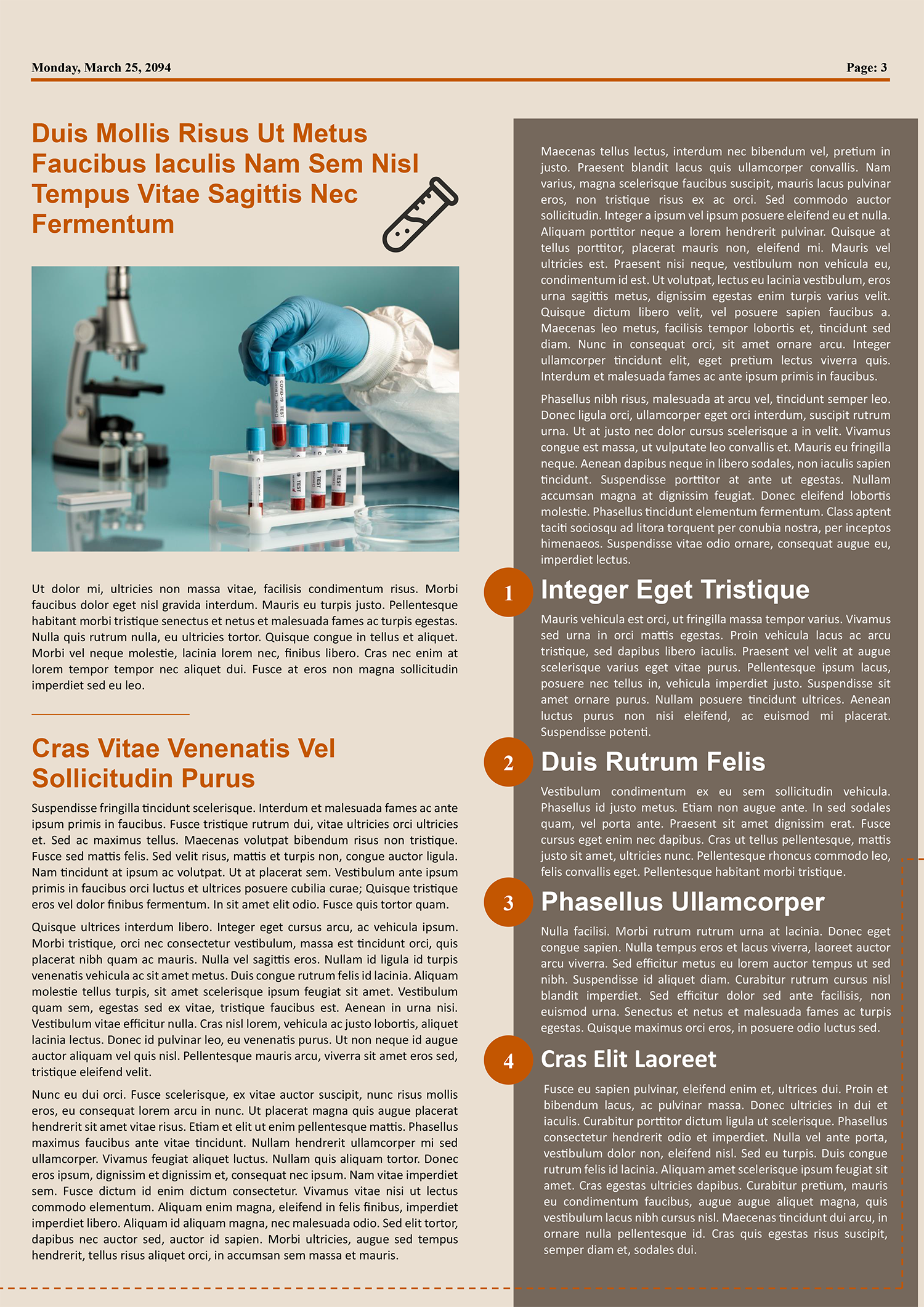 Science Newspaper Template for Kids - Page 03