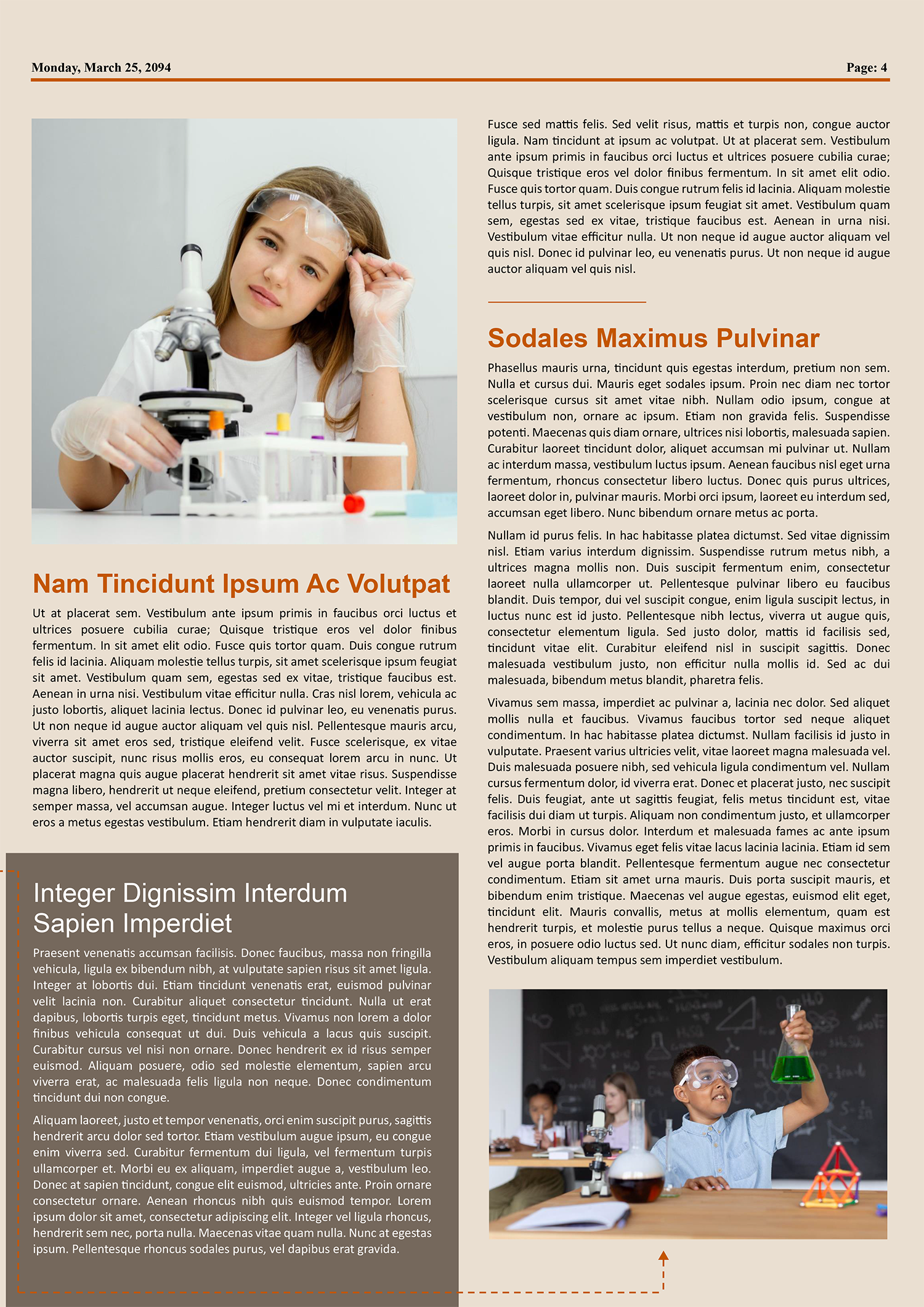 Science Newspaper Template for Kids - Page 04