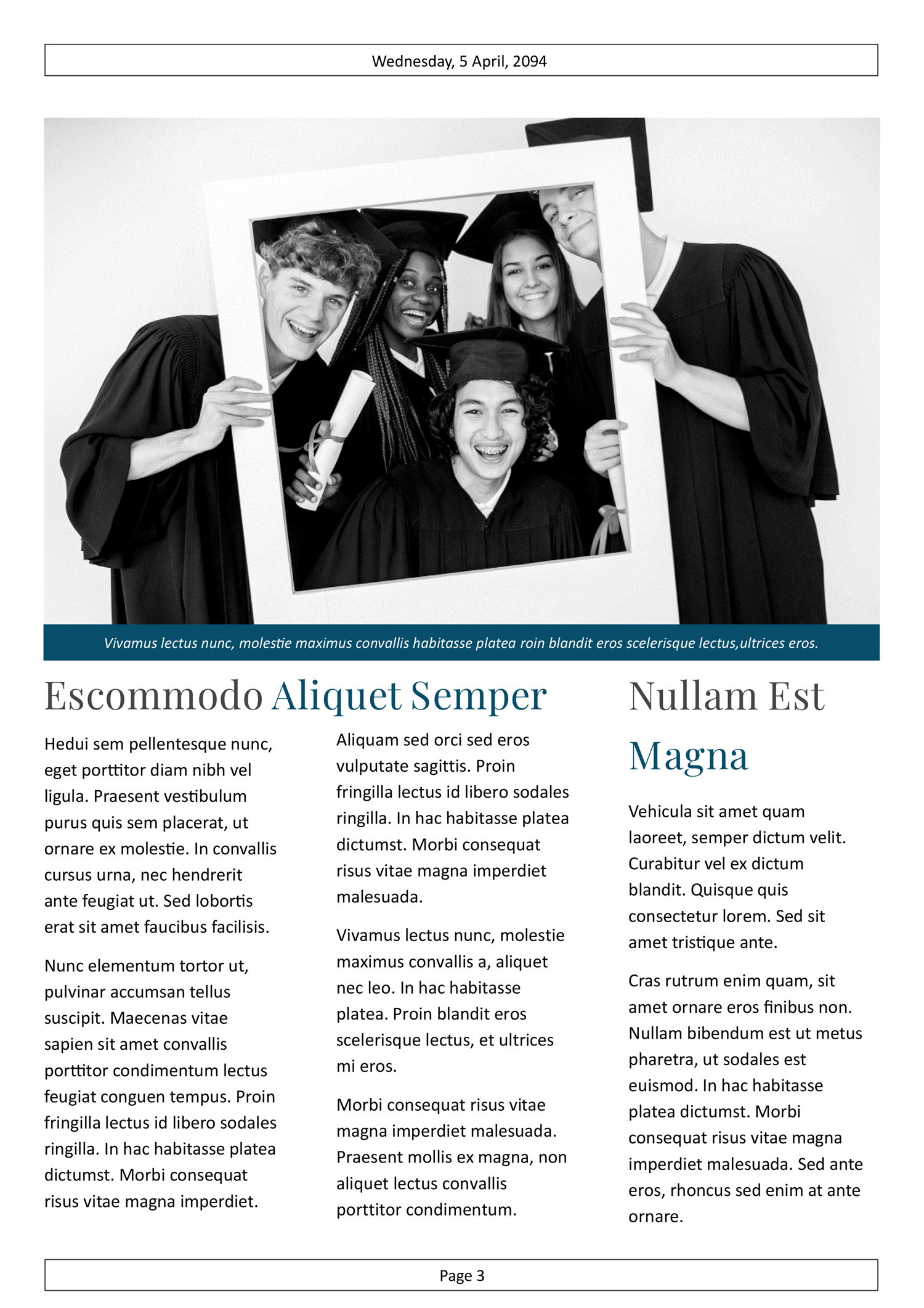 Black and White Newspaper Template for School - Page 03