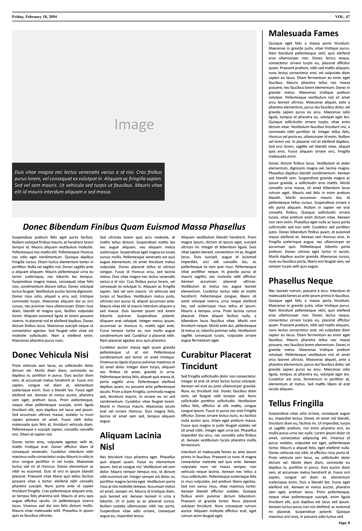 Blank Newspaper Article Page Template - Page 04