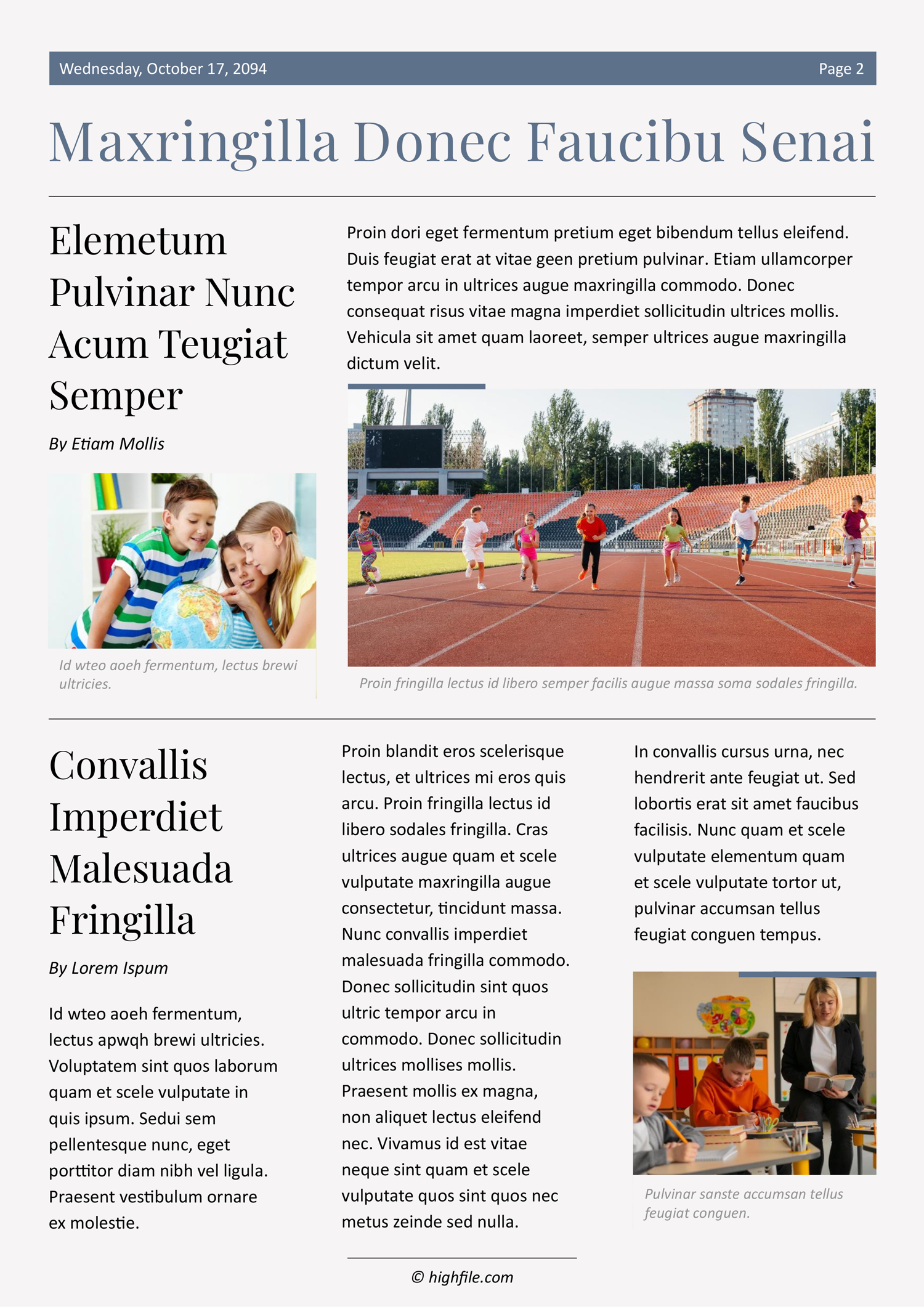 Minimal Newspaper Article Template for Students - Page 02