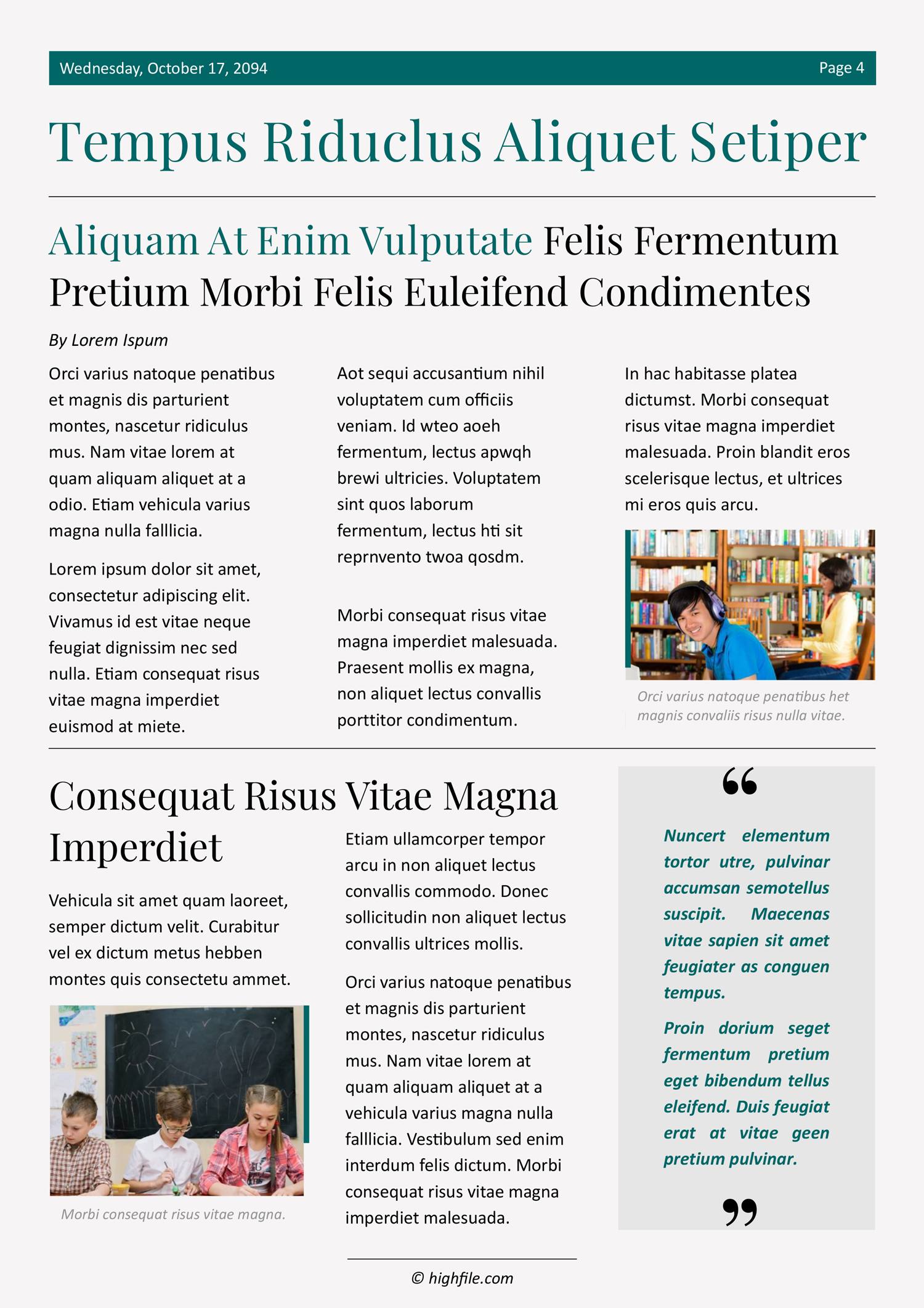 Minimal Newspaper Article Template for Students - Page 04