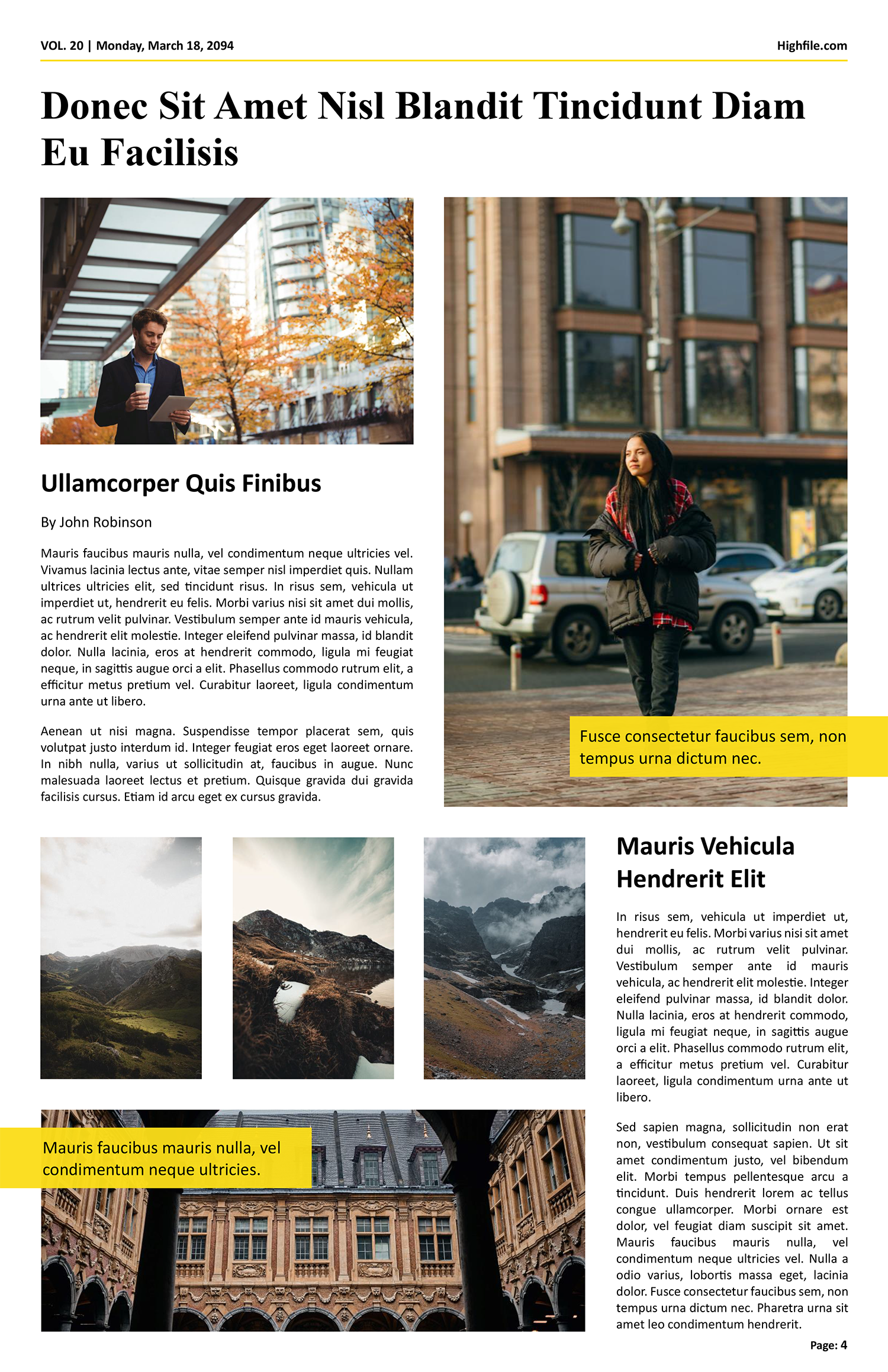 Modern Clean Newspaper Article Page Template - Page 04