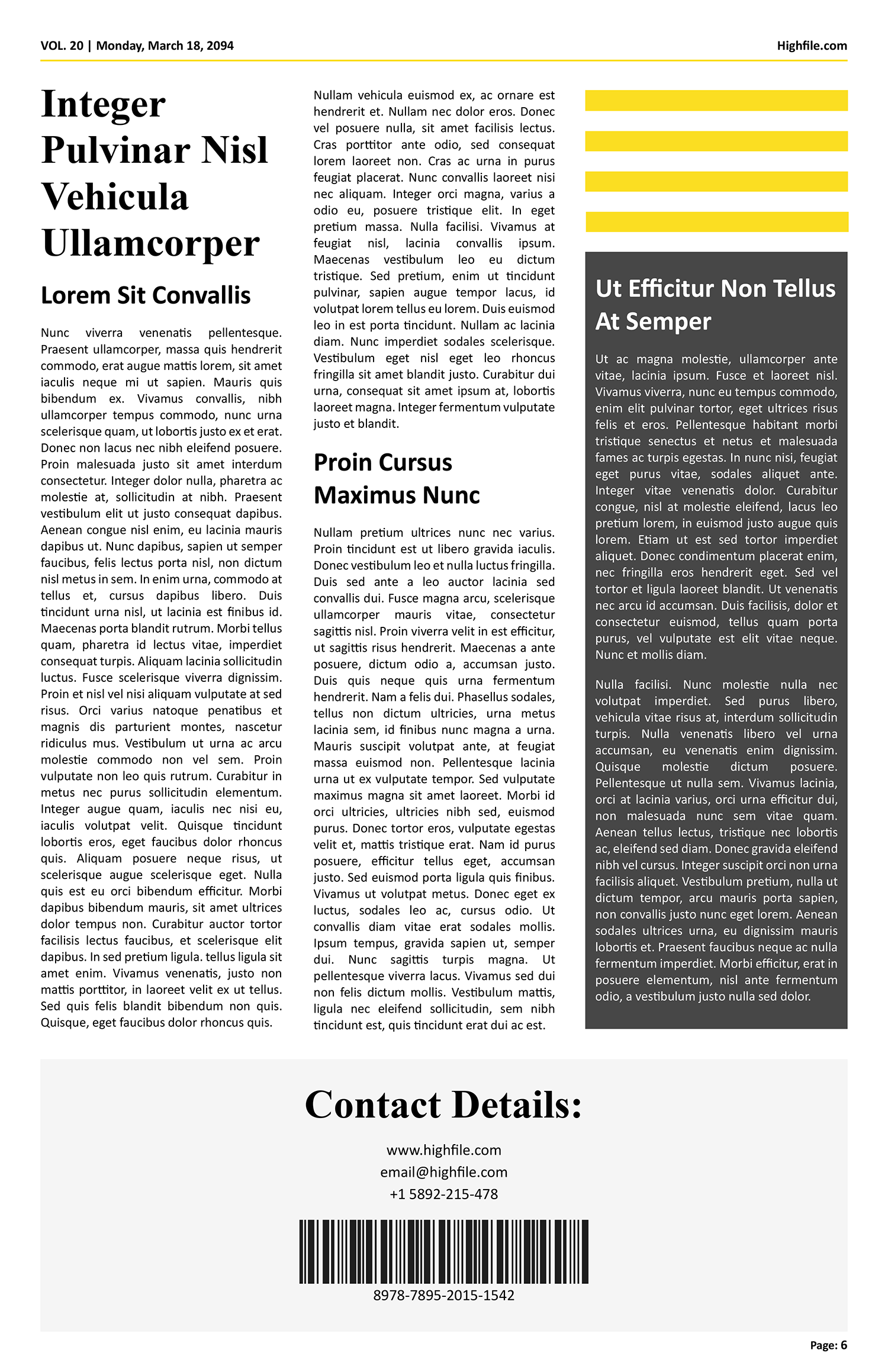 Modern Clean Newspaper Article Page Template - Page 06