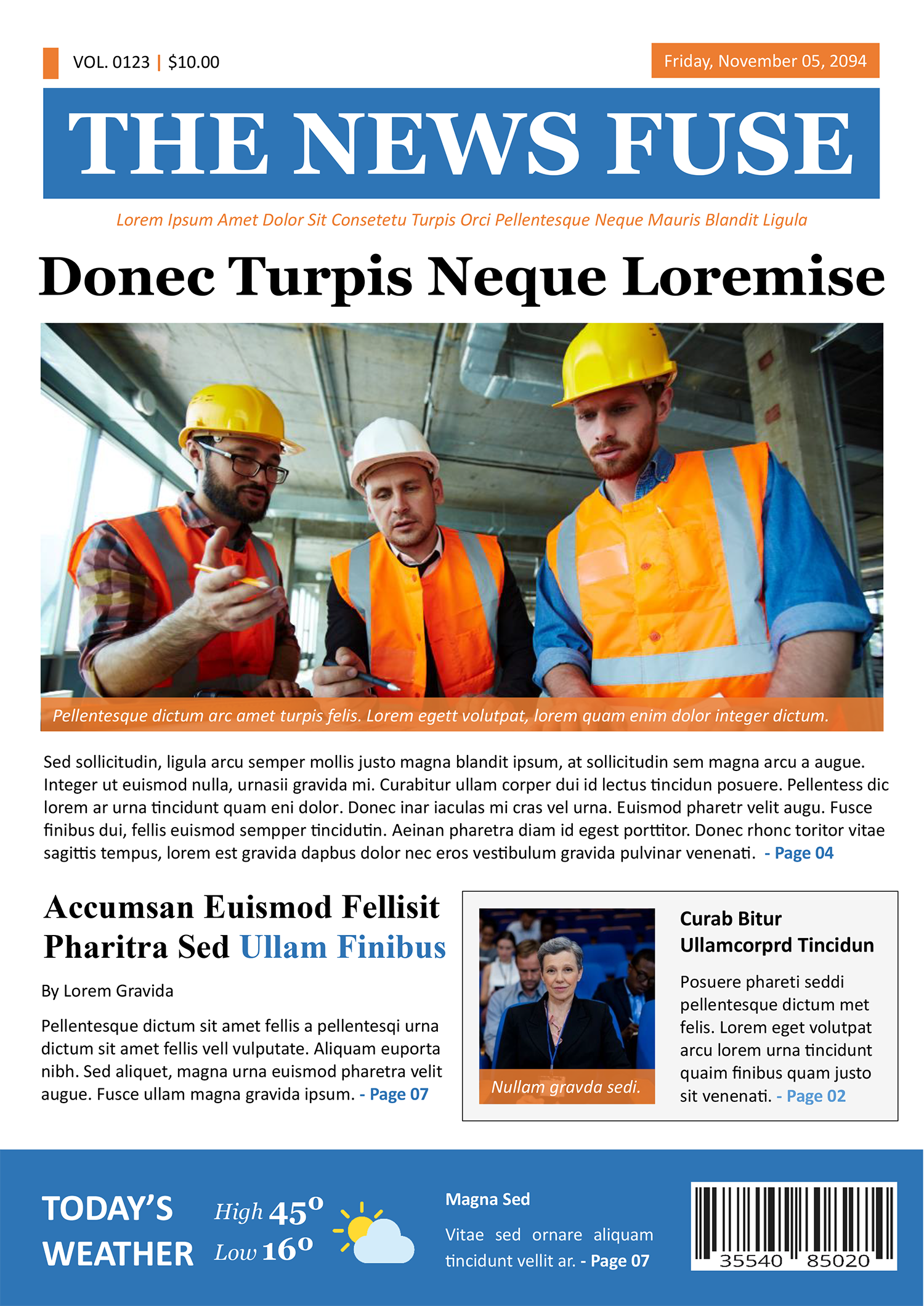 Newspaper Headline Front Page Template - Page 01