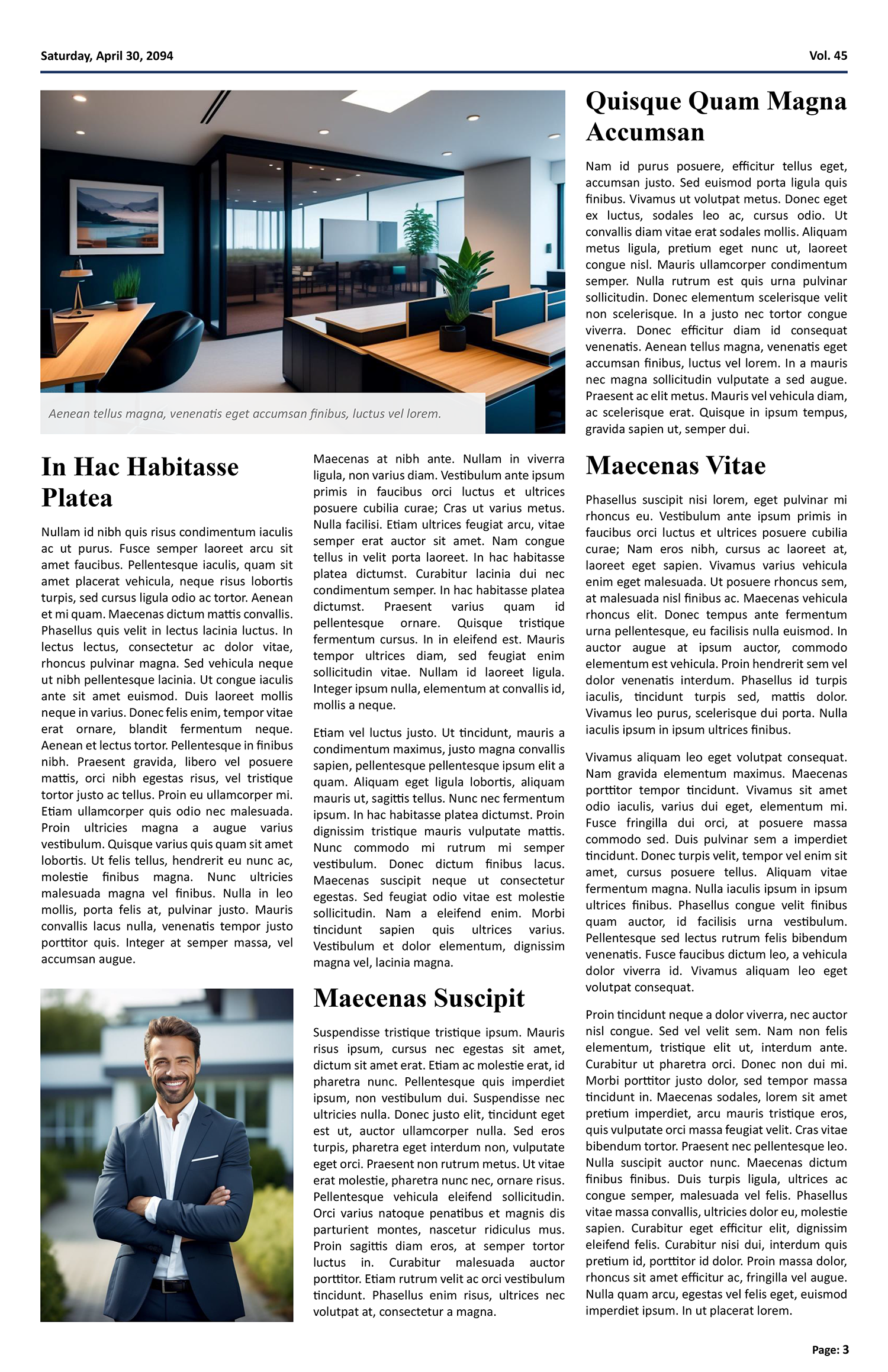 Professional Newspaper Article Template - Page 03
