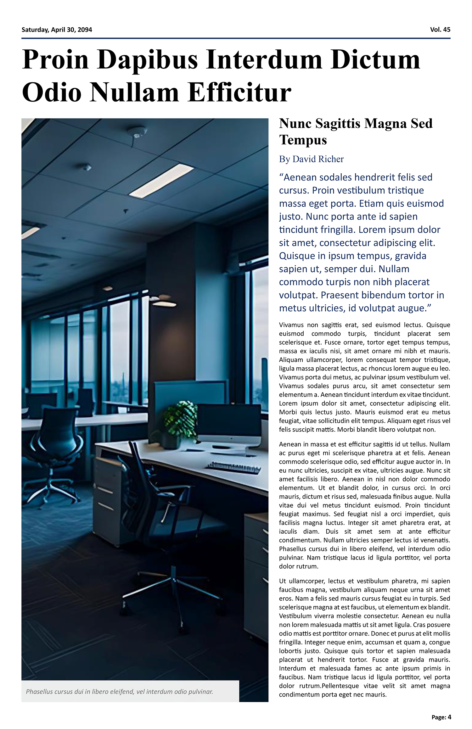 Professional Newspaper Article Template - Page 04
