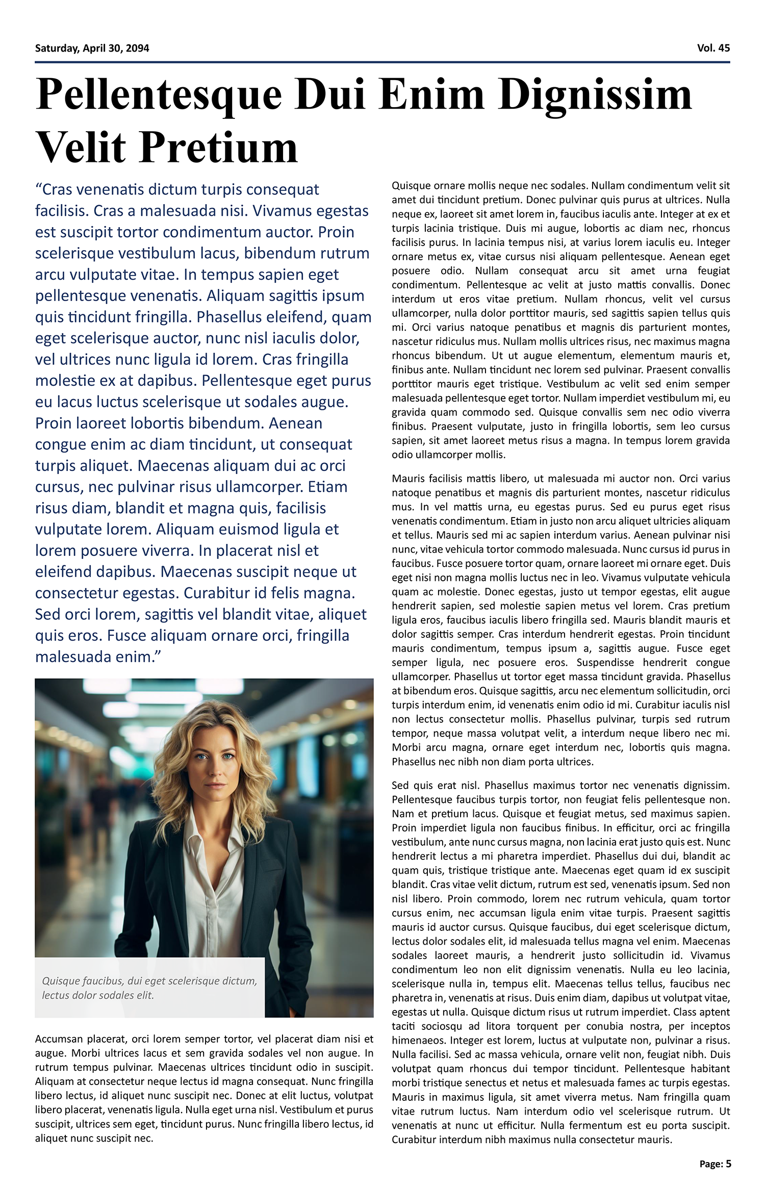 Professional Newspaper Article Template - Page 05