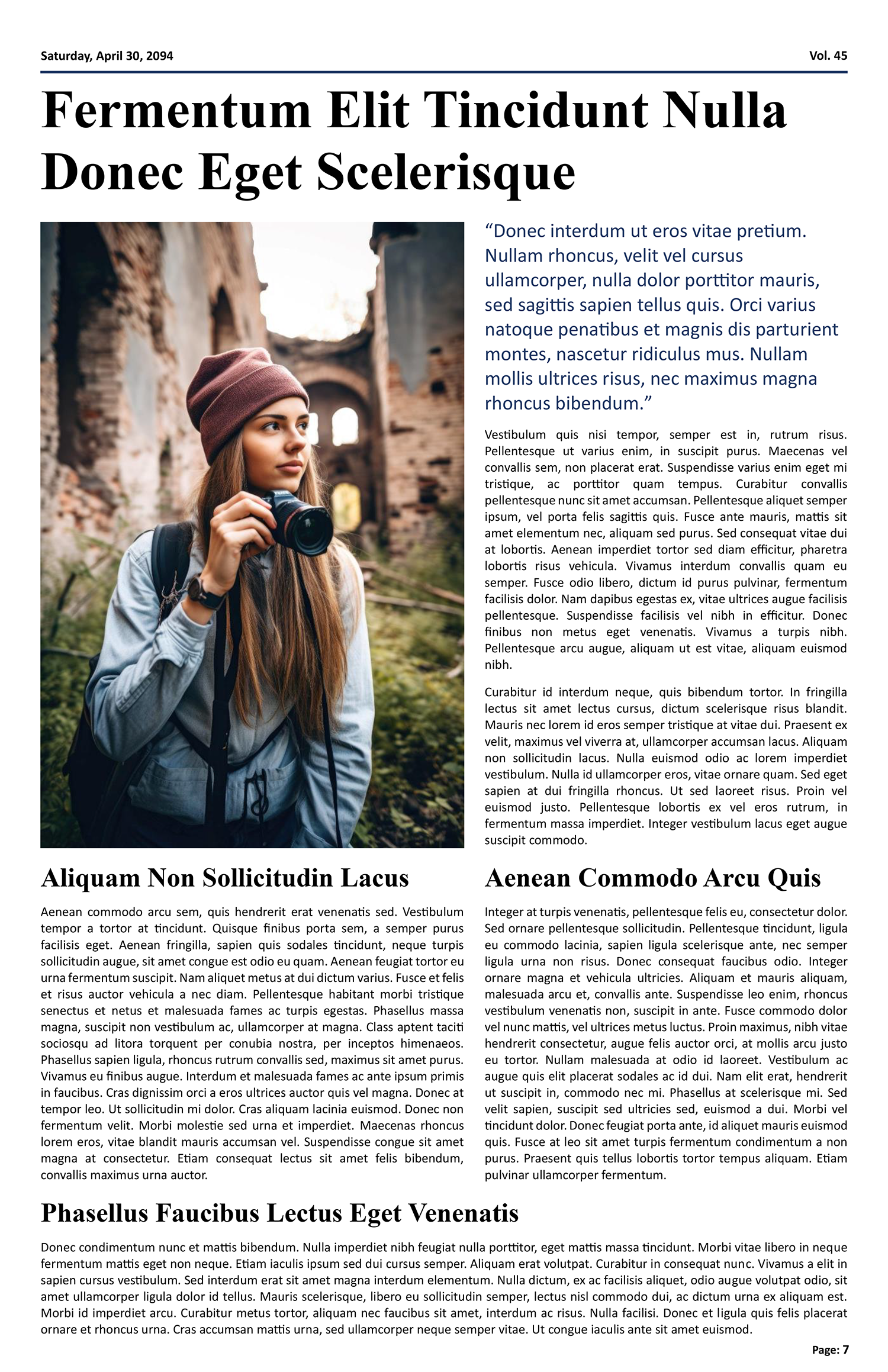 Professional Newspaper Article Template - Page 07