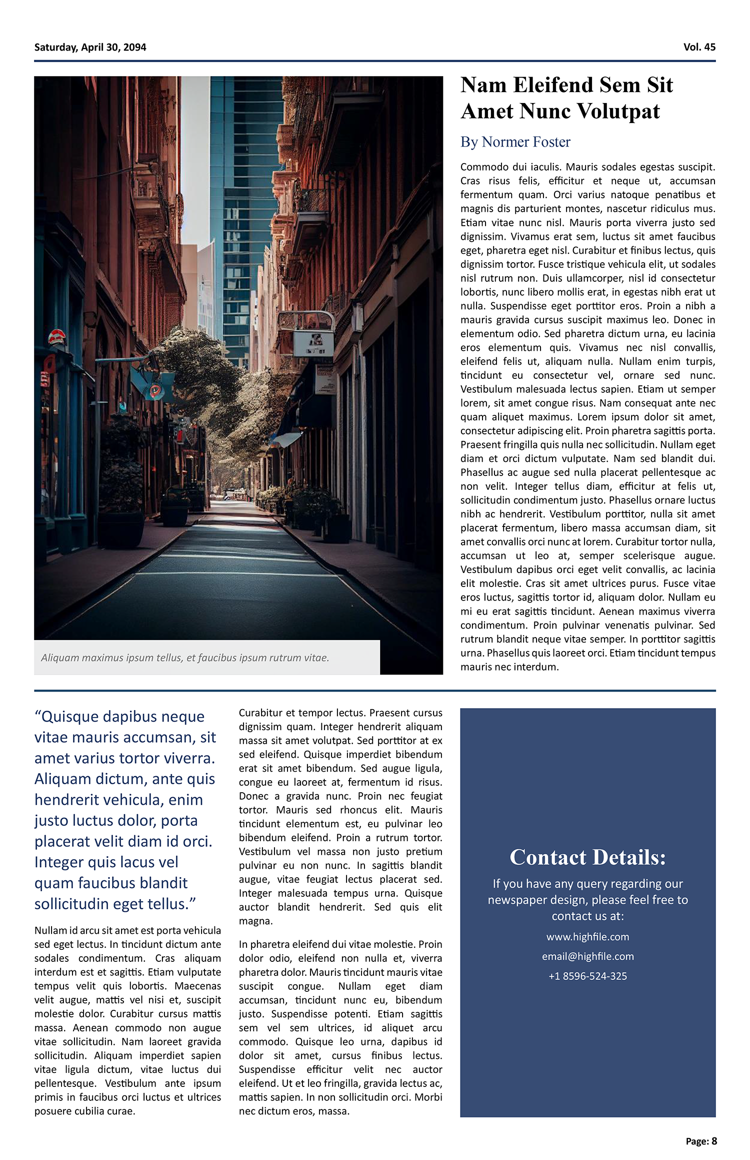 Professional Newspaper Article Template - Page 08