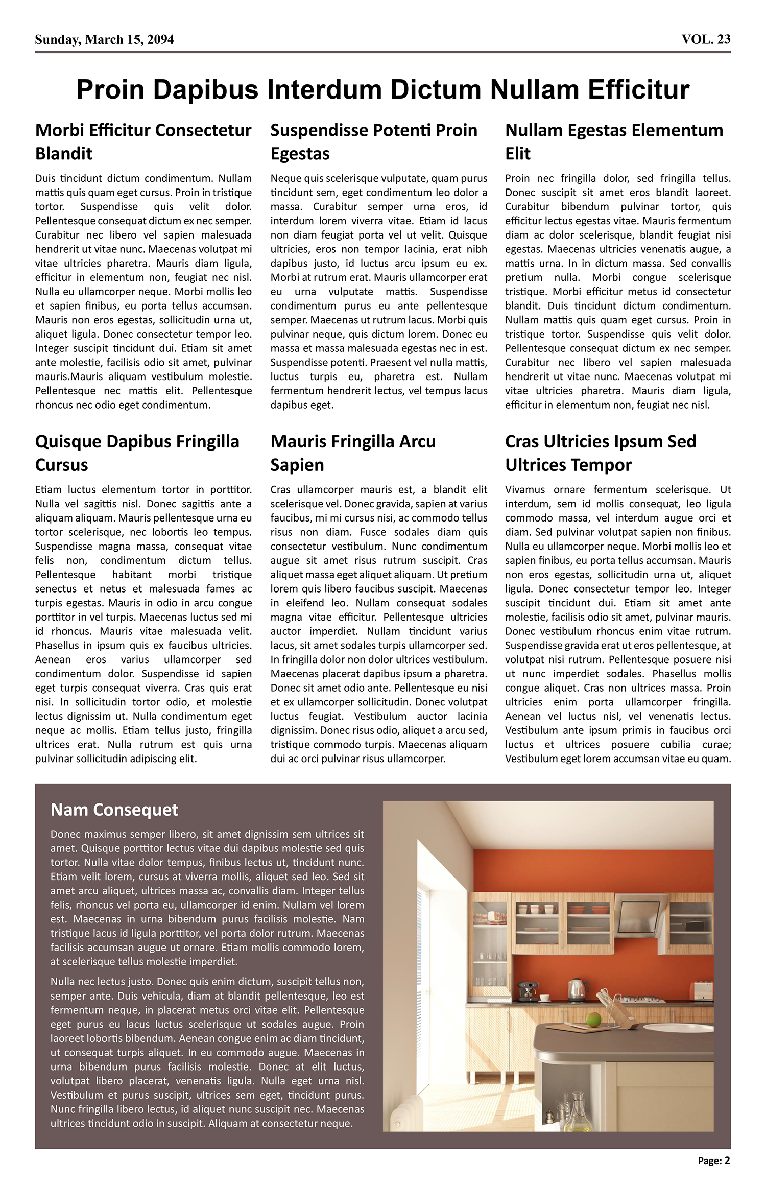 Real Estate Newspaper Article Template - Page 02