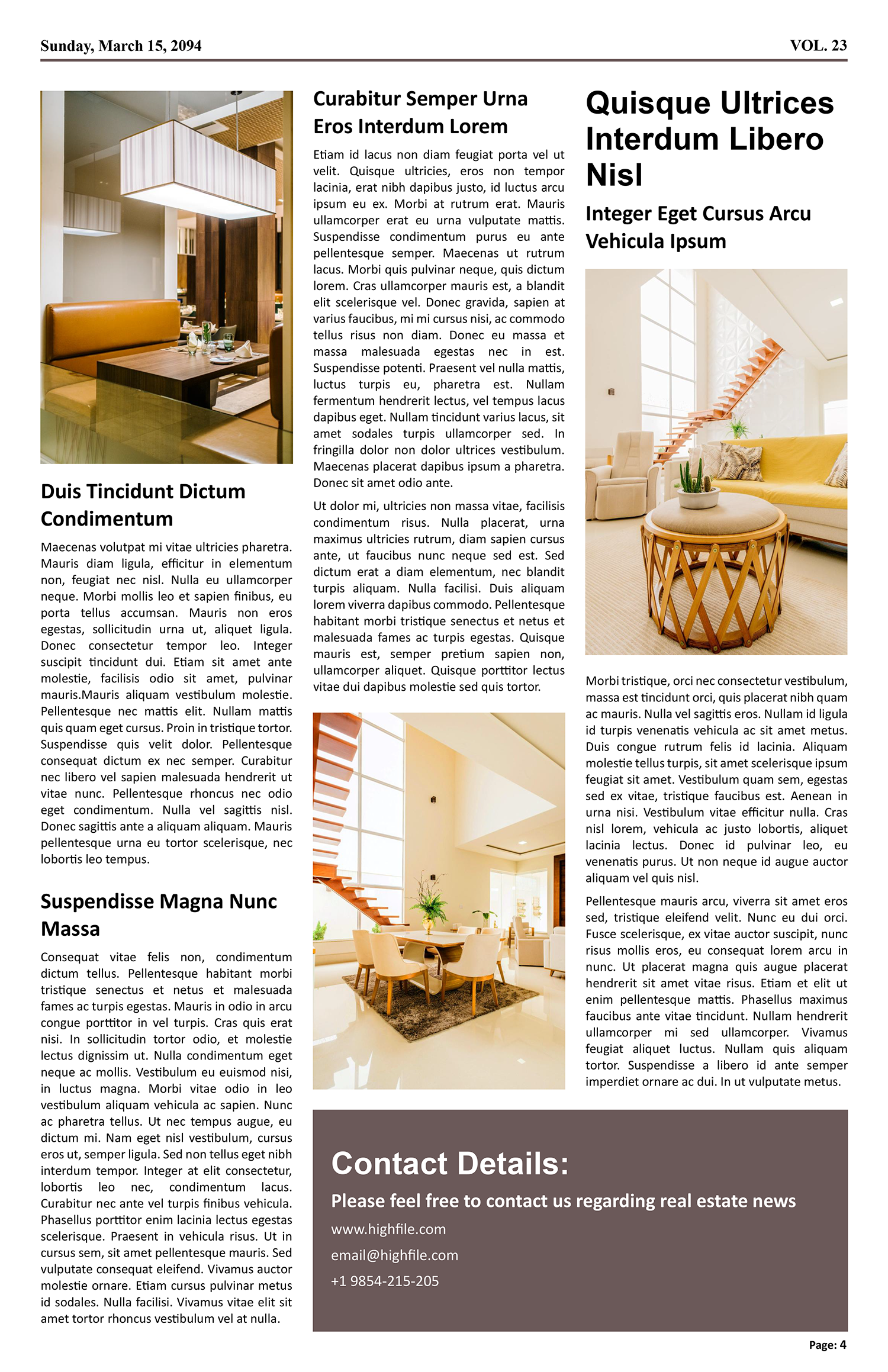 Real Estate Newspaper Article Template - Page 04