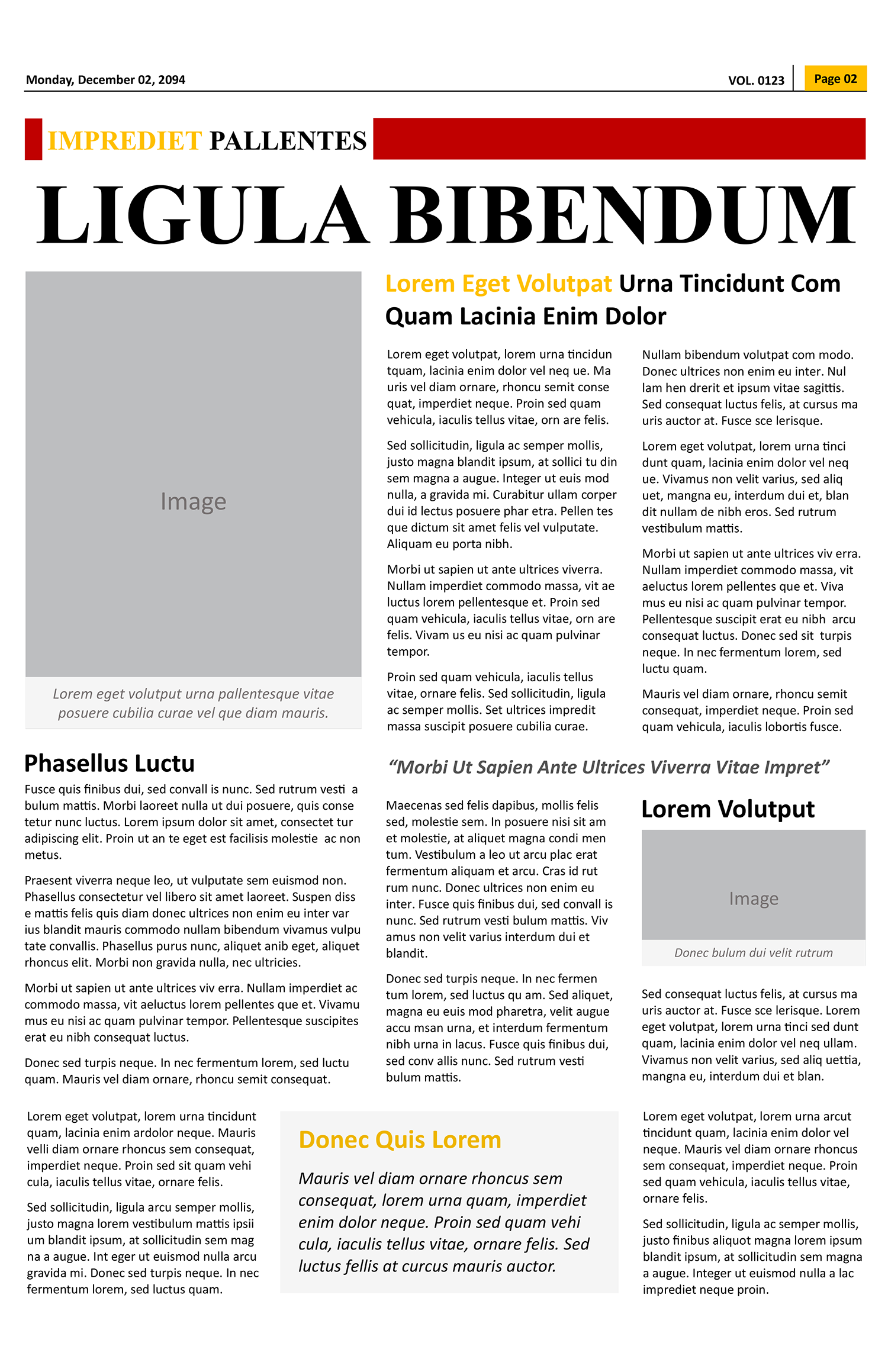 Red And Yellow Tabloid Newspaper Front Page Template - Page 02