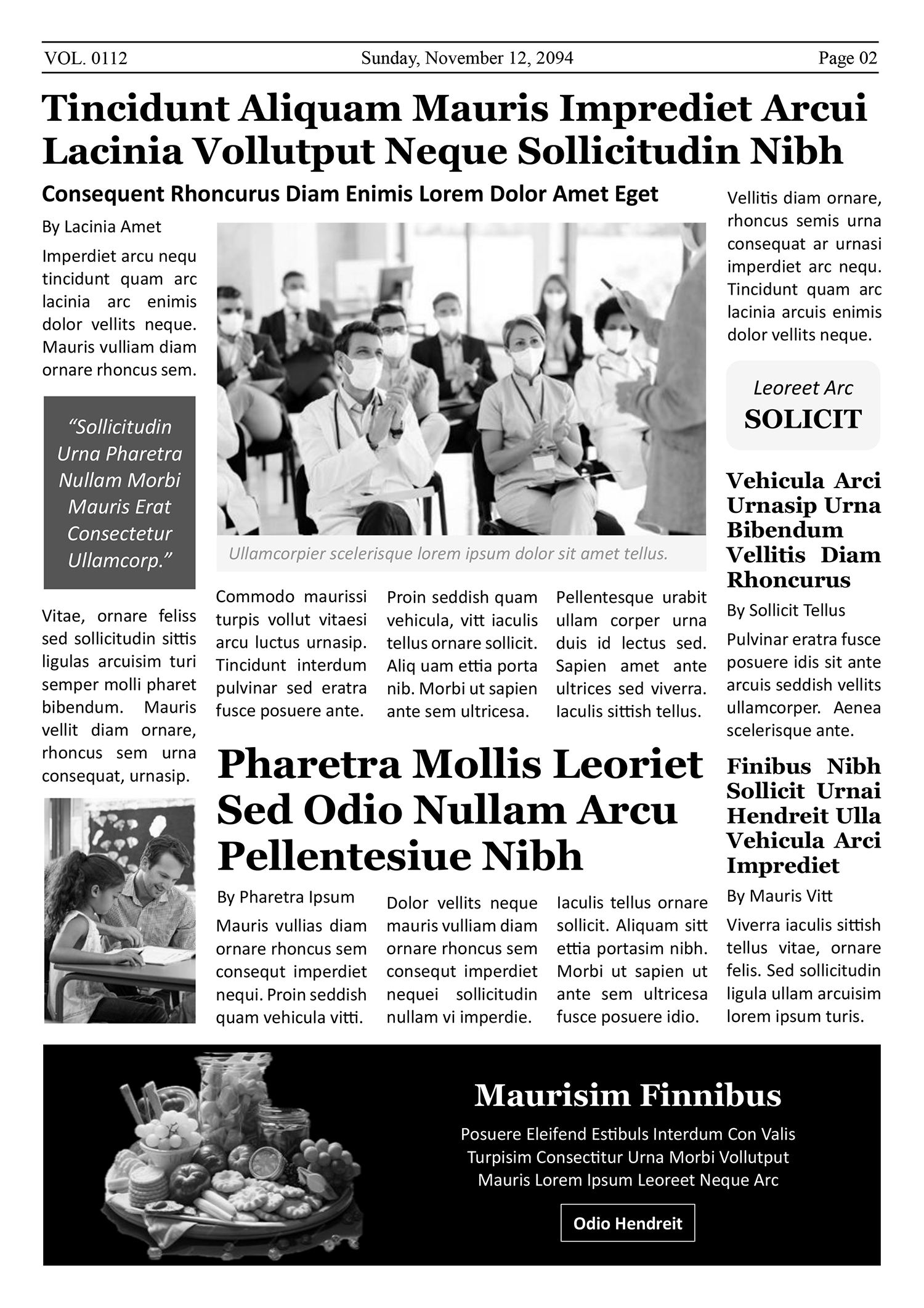 Classic A4 Newspaper Article Template - Page 02