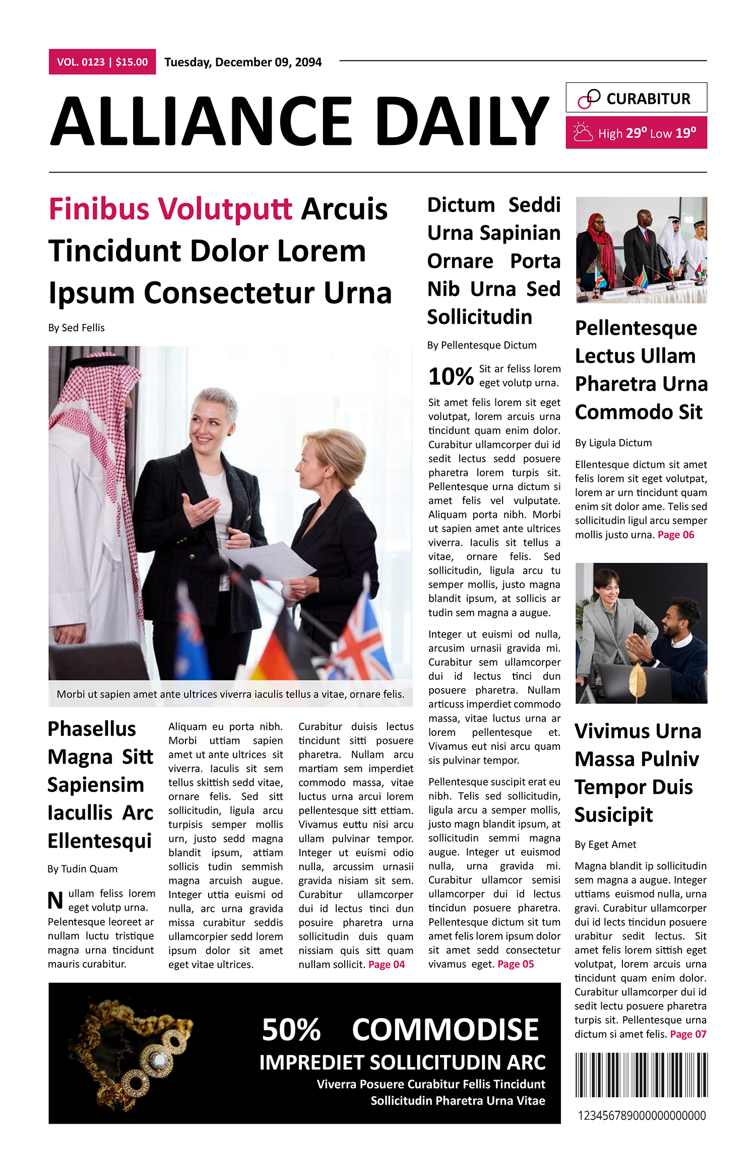Classic Tabloid Newspaper Article Template - Page 01