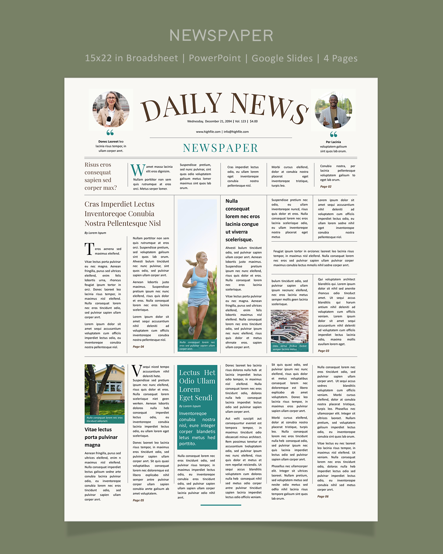 Daily News Newspaper Template - PowerPoint and Google Slides