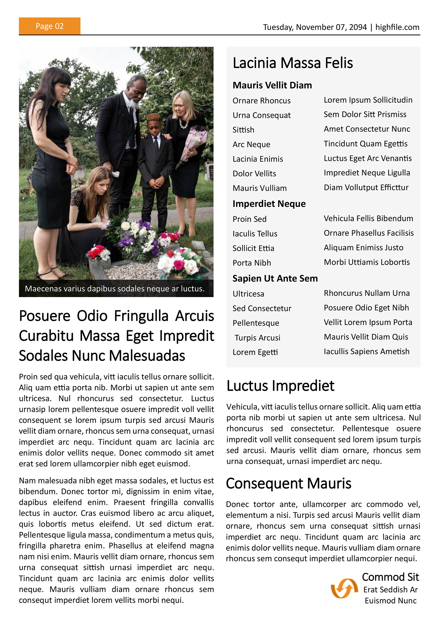 Funeral Program Newspaper Template - Page 02