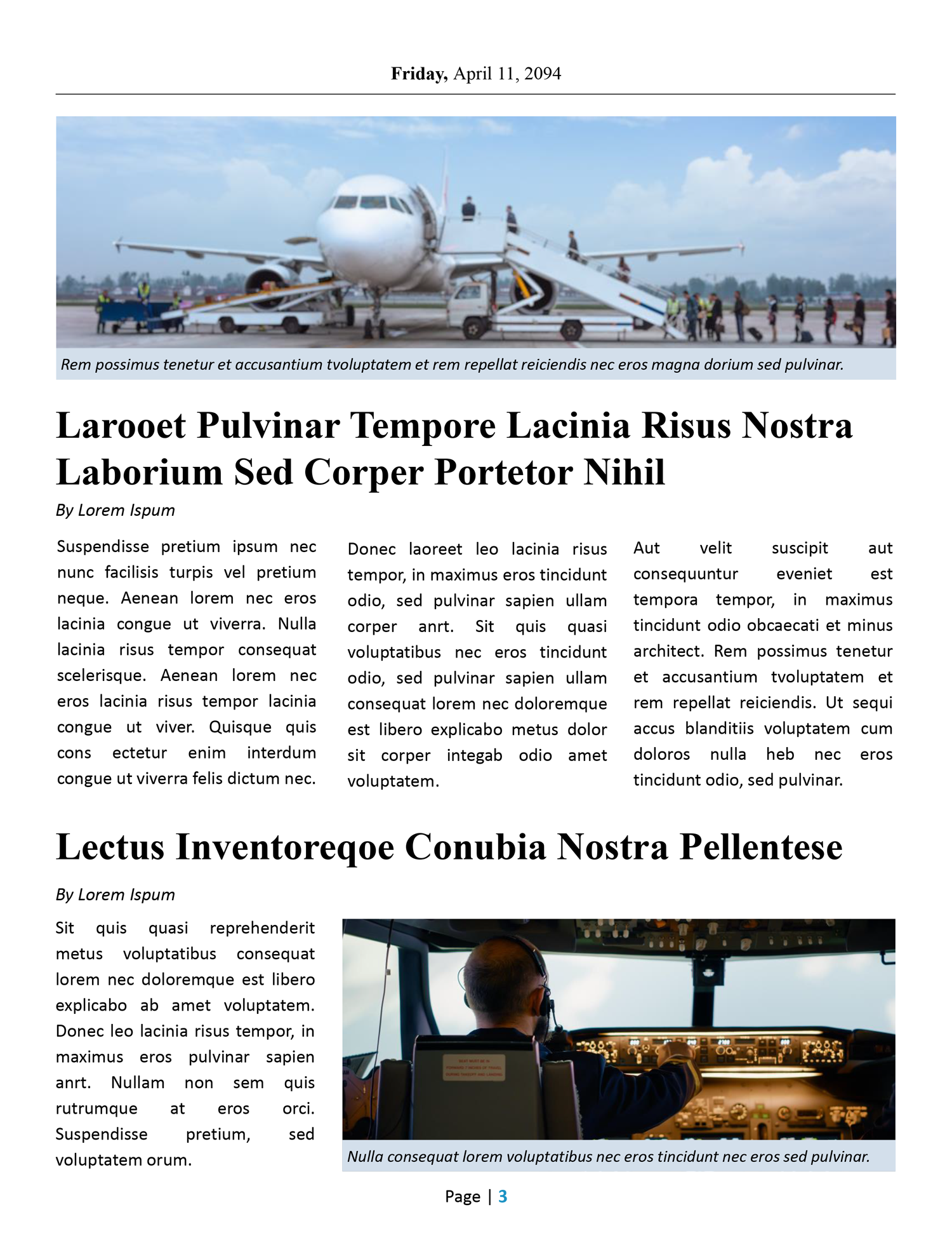 Minimal 8.5x11 Newspaper Template - Page 03