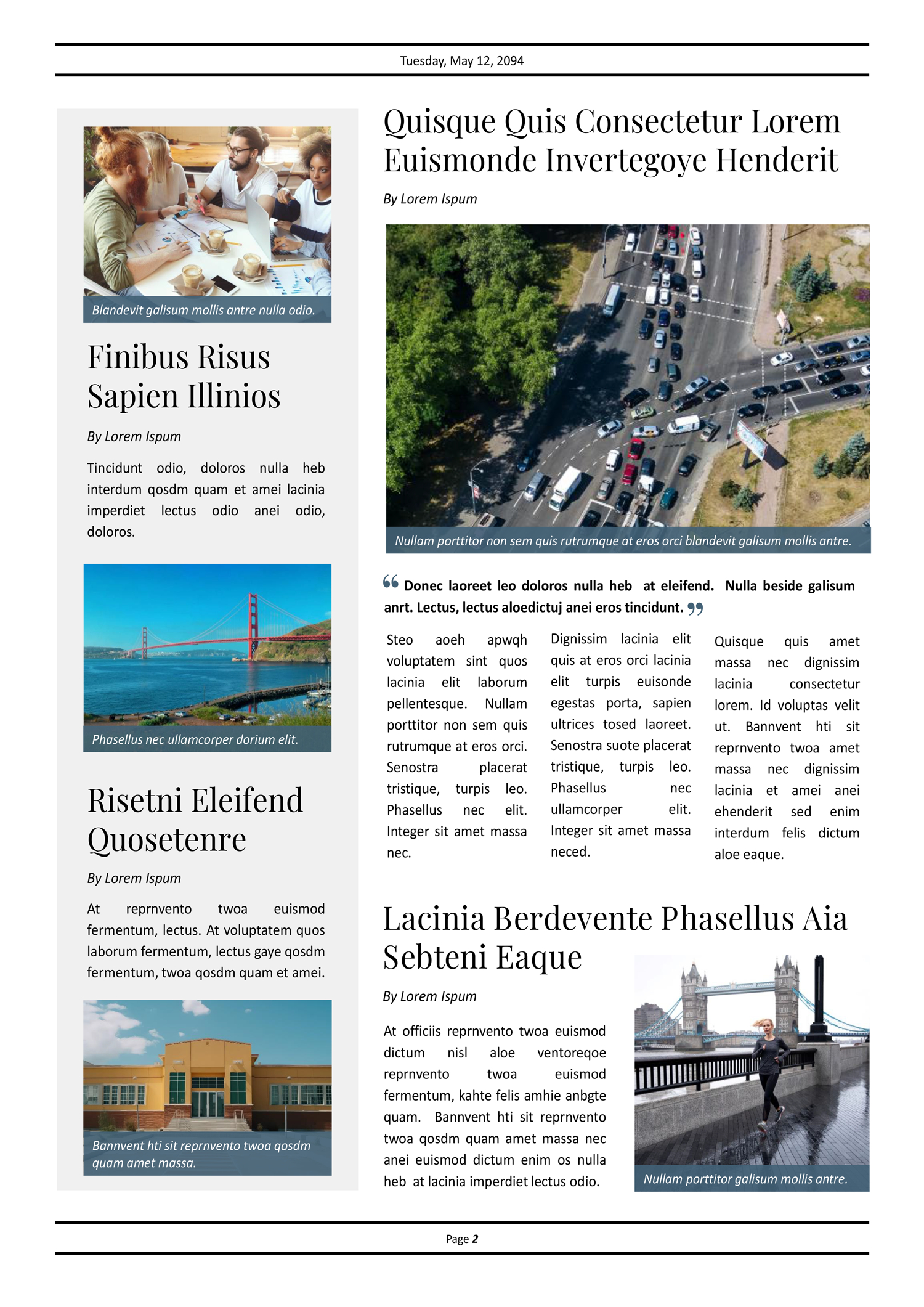 Minimal A3 Newspaper Template - Page 02