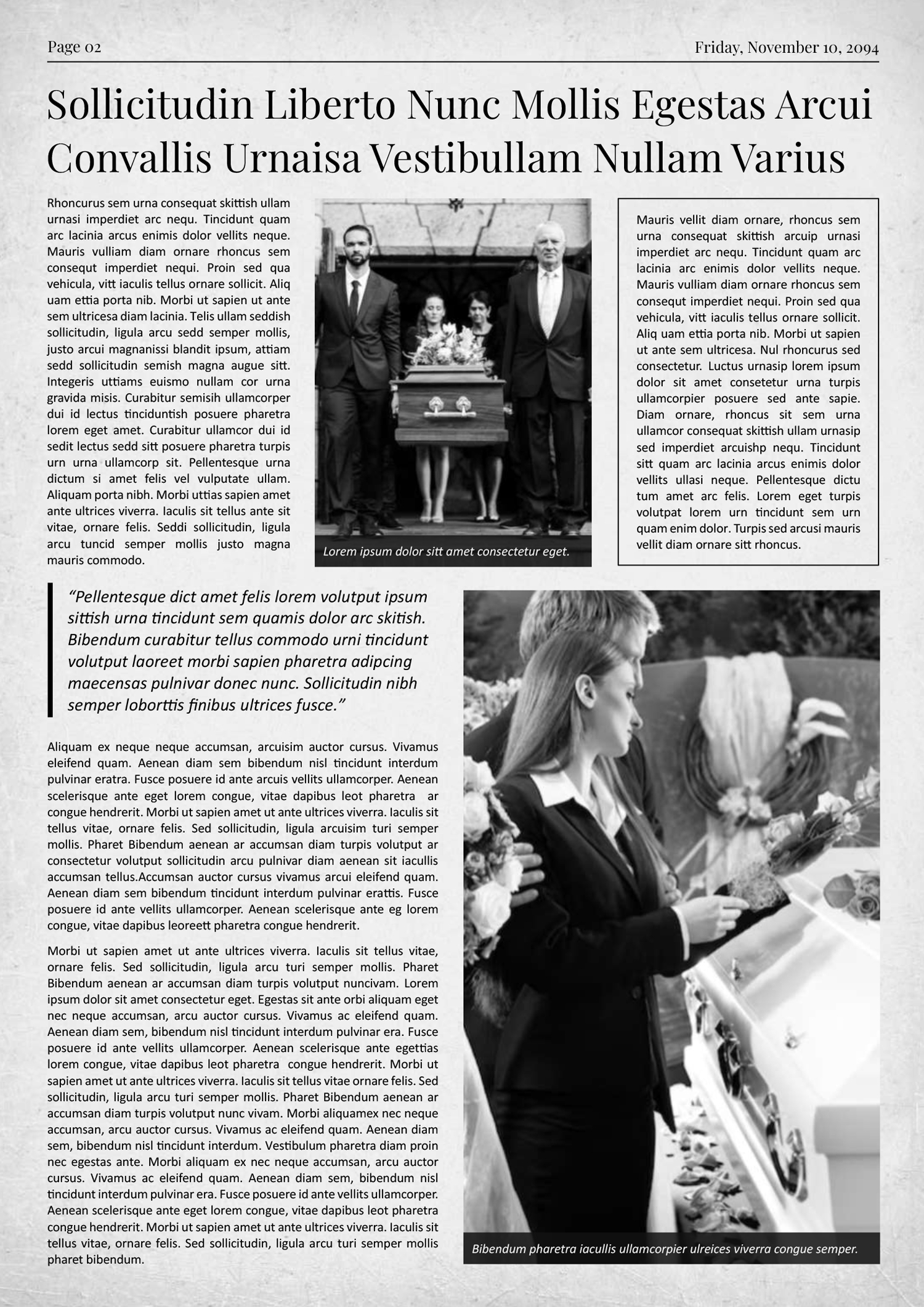 Old Style A3 Newspaper Obituary Template - Page 02