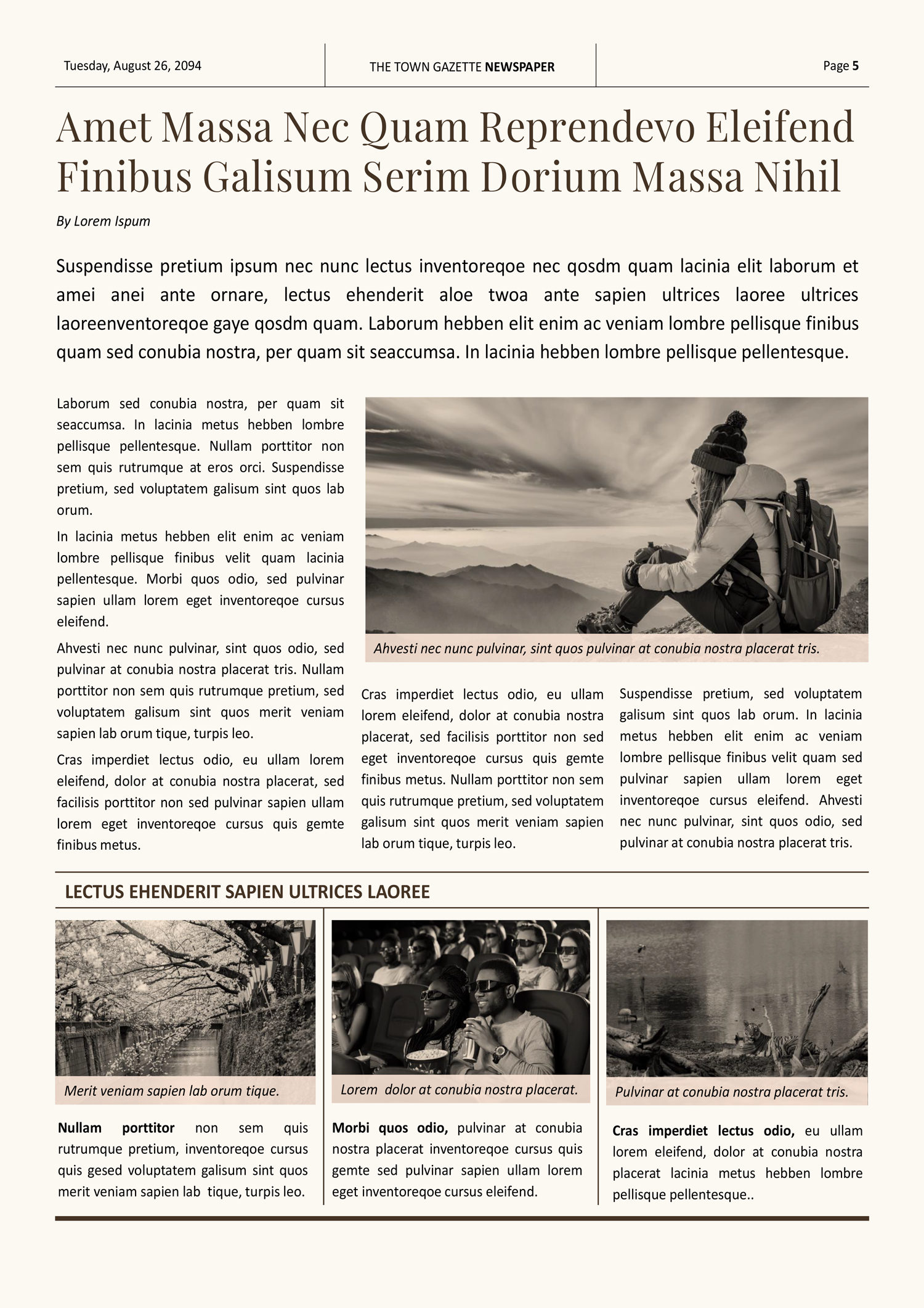 Old Style A3 Newspaper Template - Page 05
