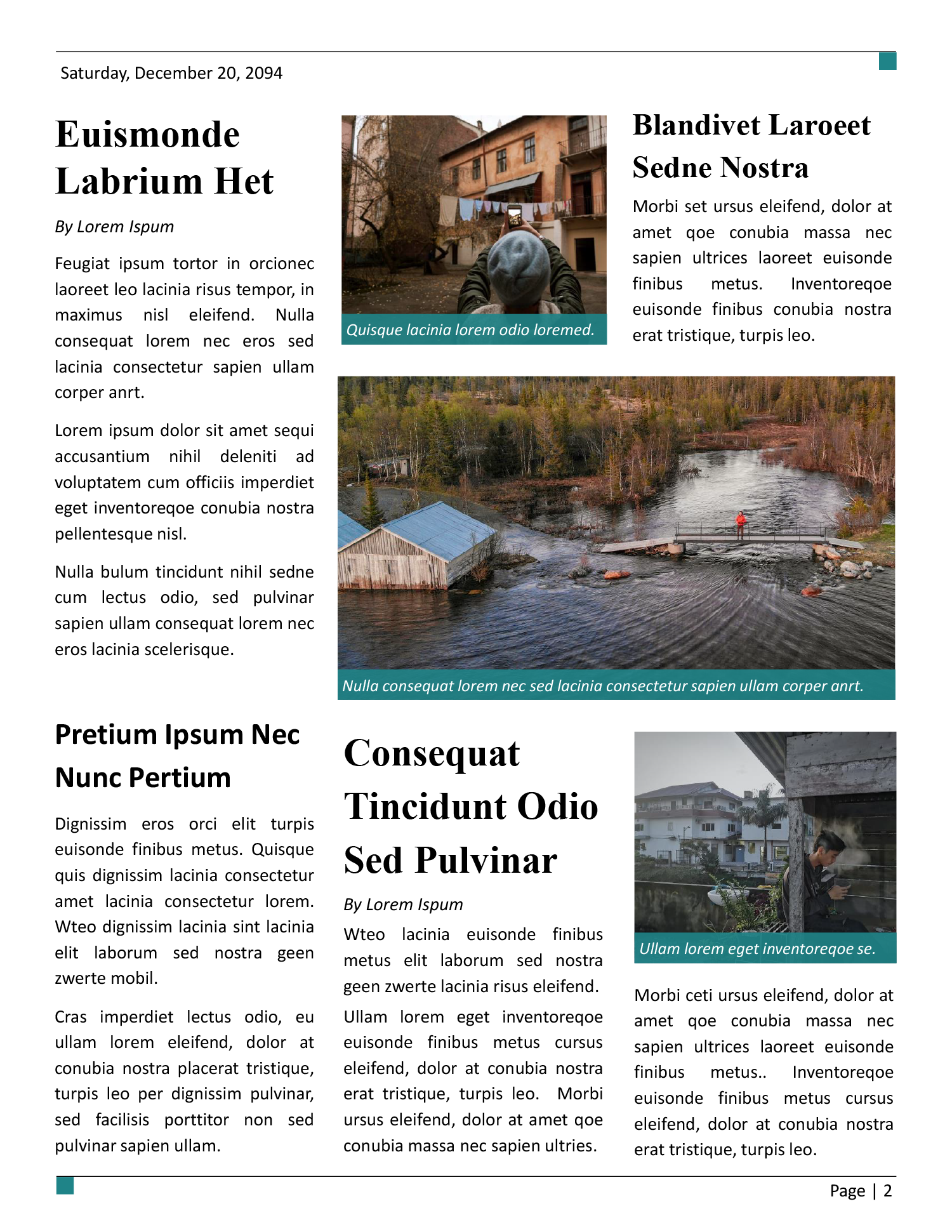 White Paper 8.5x11 Newspaper Template - Page 02