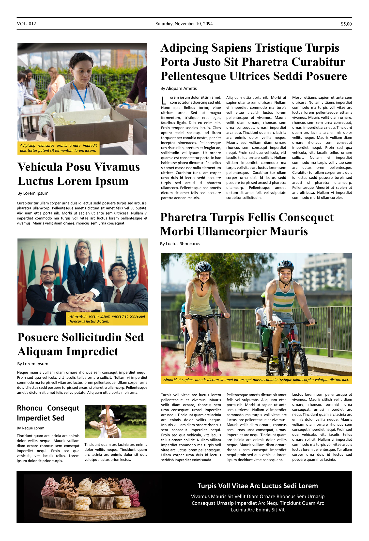 Yellow Newspaper Front Page Template - Page 02