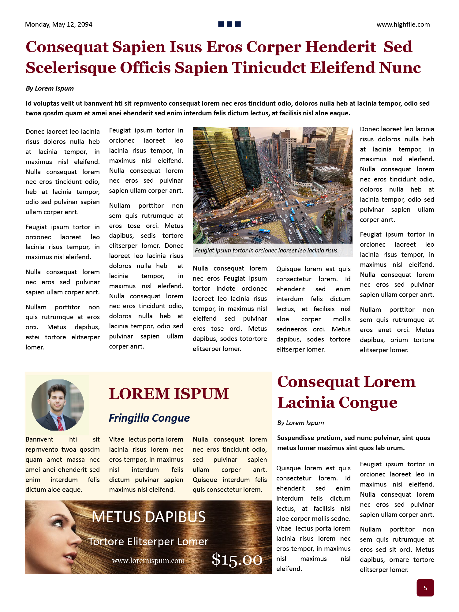 A3 Newspaper Layout Template - Page 05